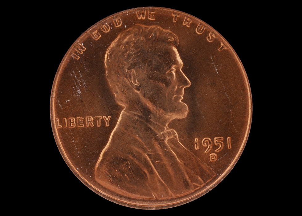 Graded 1951 D Lincoln Cent