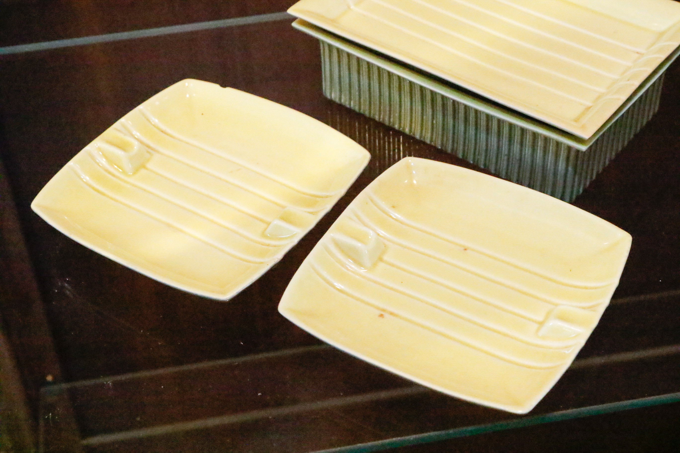 Collection of Vintage Ash Receivers and Lighters