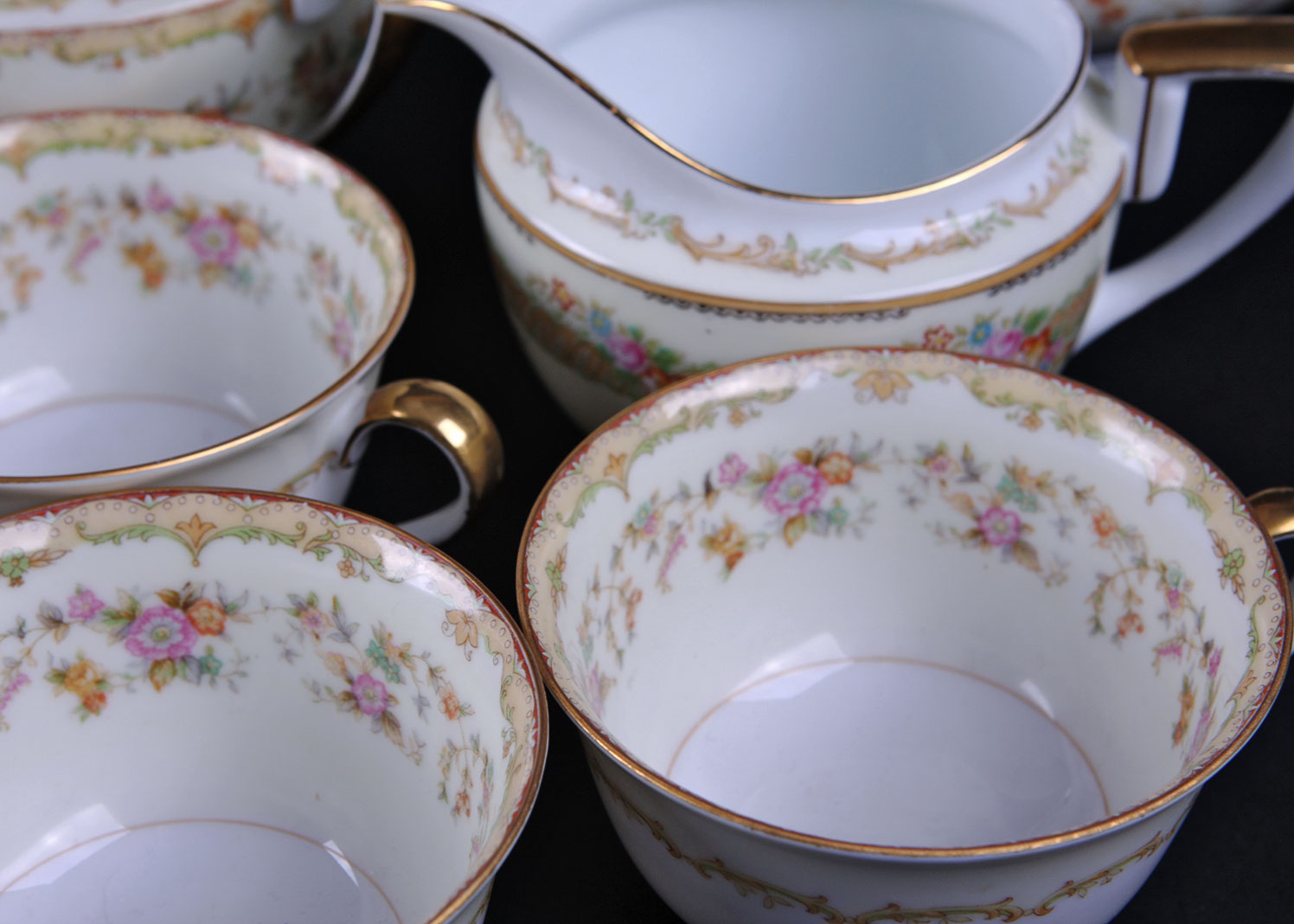Antique 52 Piece Noritake China Set in "Columbine"