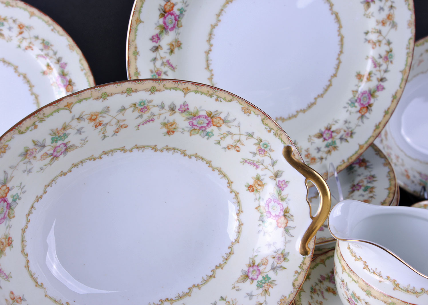 Antique 52 Piece Noritake China Set in "Columbine"