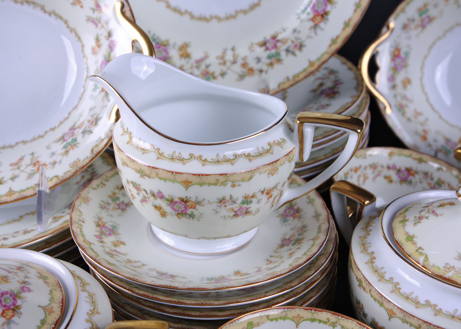 Antique 52 Piece Noritake China Set in "Columbine"