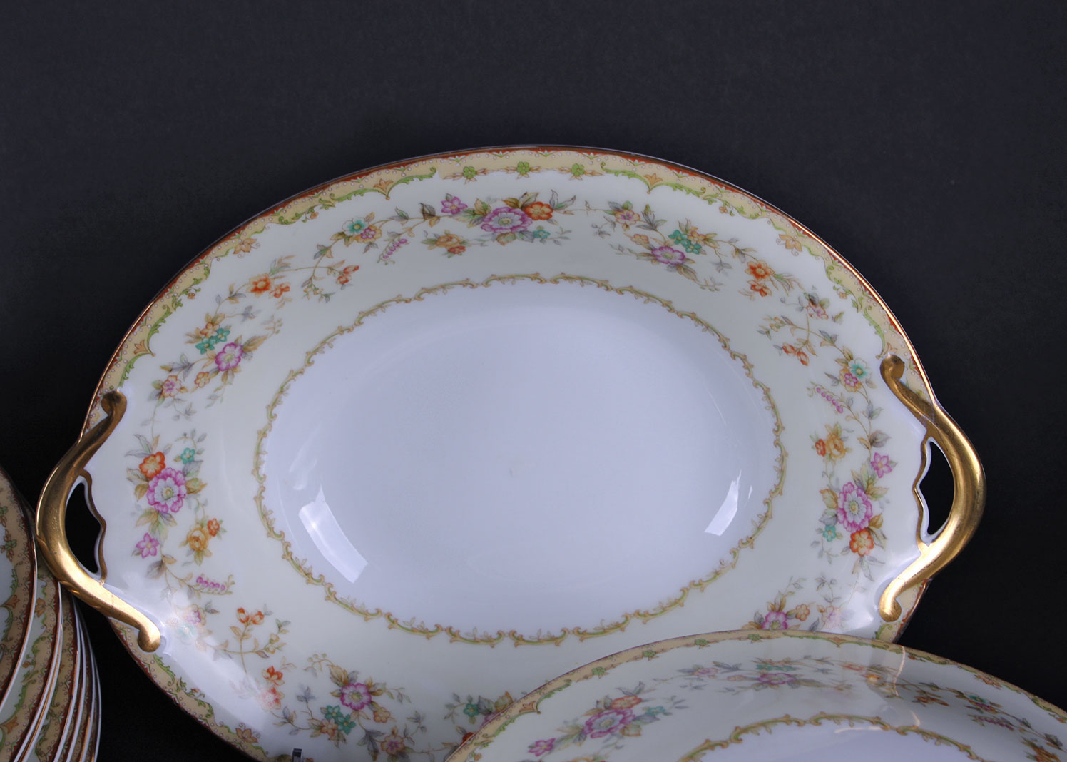 Antique 52 Piece Noritake China Set in "Columbine"