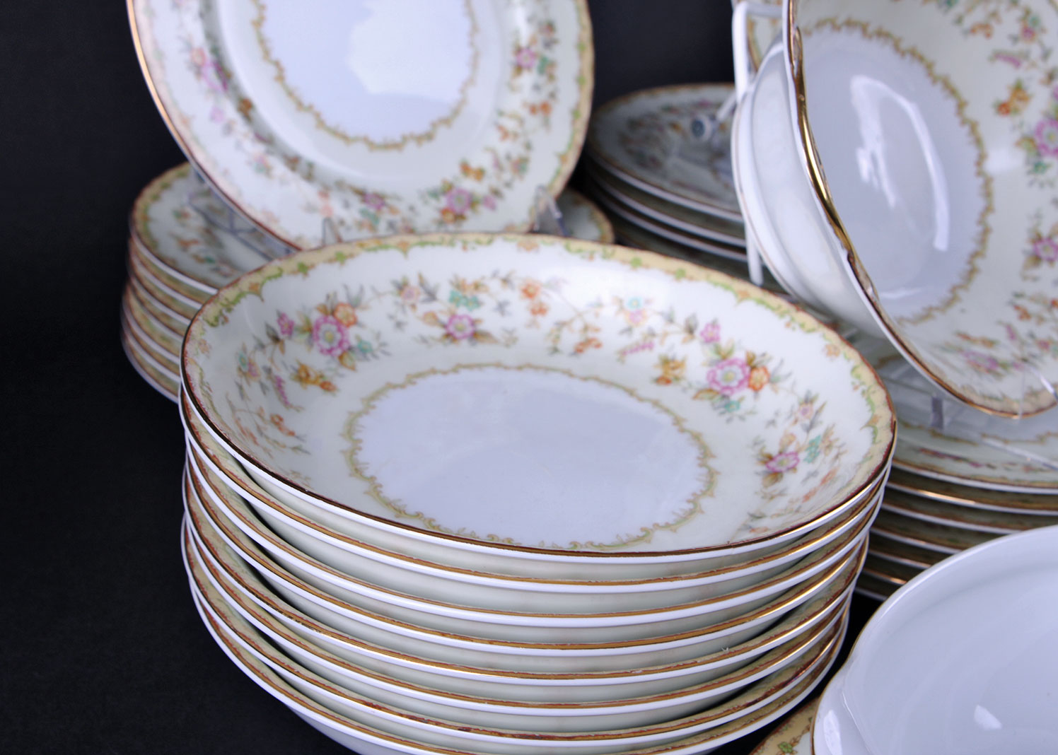 Antique 52 Piece Noritake China Set in "Columbine"