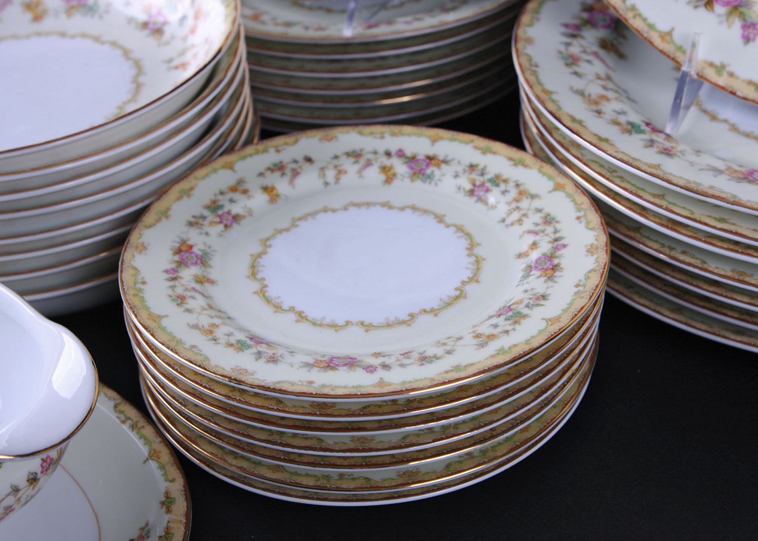 Antique 52 Piece Noritake China Set in "Columbine"