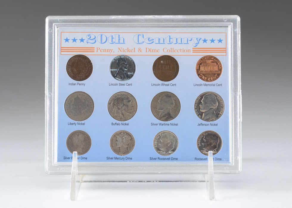 United States 20th Century Penny, Nickel, and Dime Collection