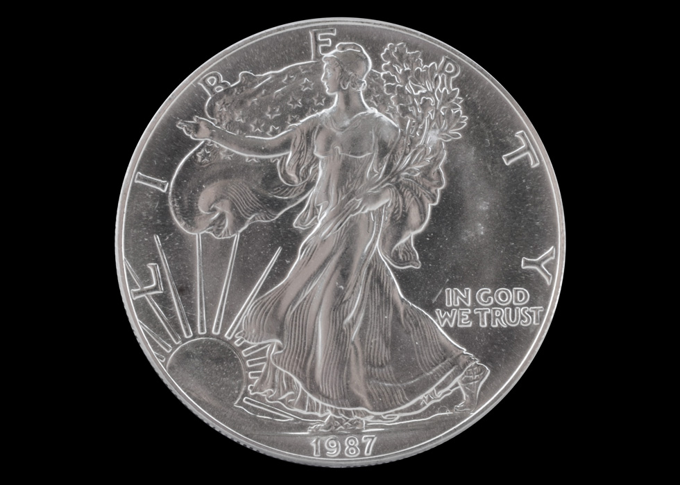 1987 One Dollar U.S. Silver Eagle PCC MS70 DCAM