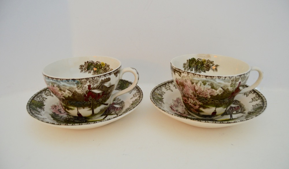 Johnson Bros. England "The Friendly Village" Cups and Saucers