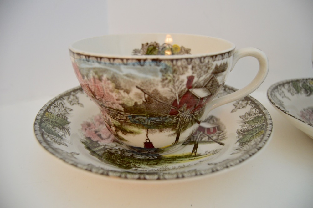 Johnson Bros. England "The Friendly Village" Cups and Saucers