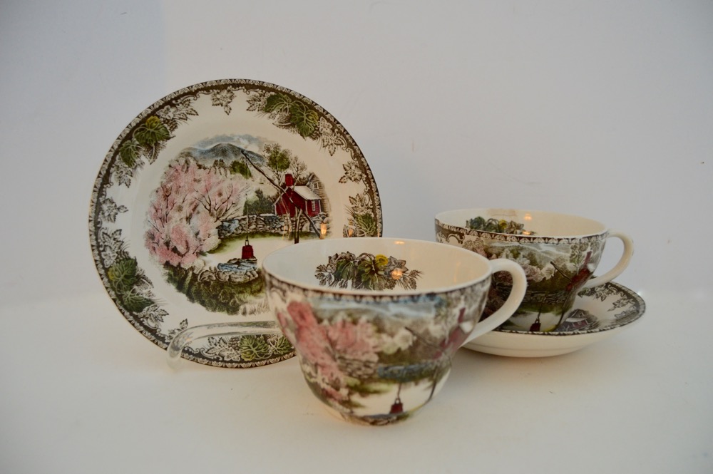Johnson Bros. England "The Friendly Village" Cups and Saucers