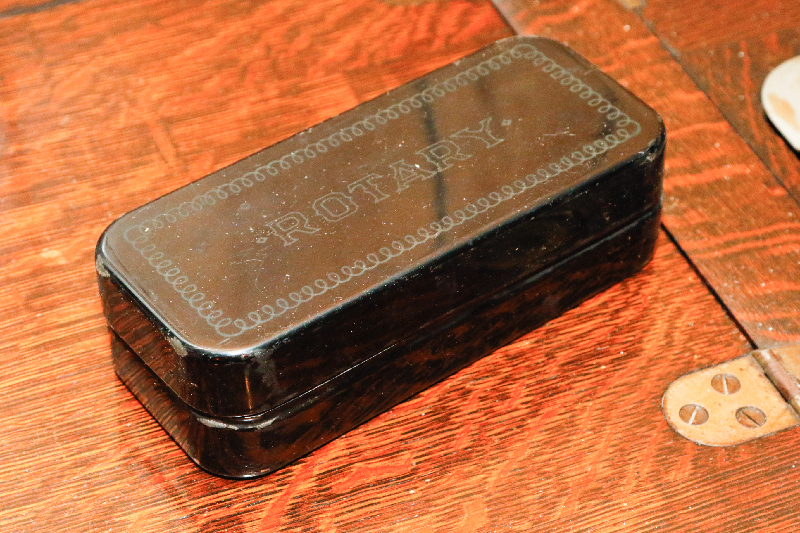 Antique White Rotary Treadle Sewing Table