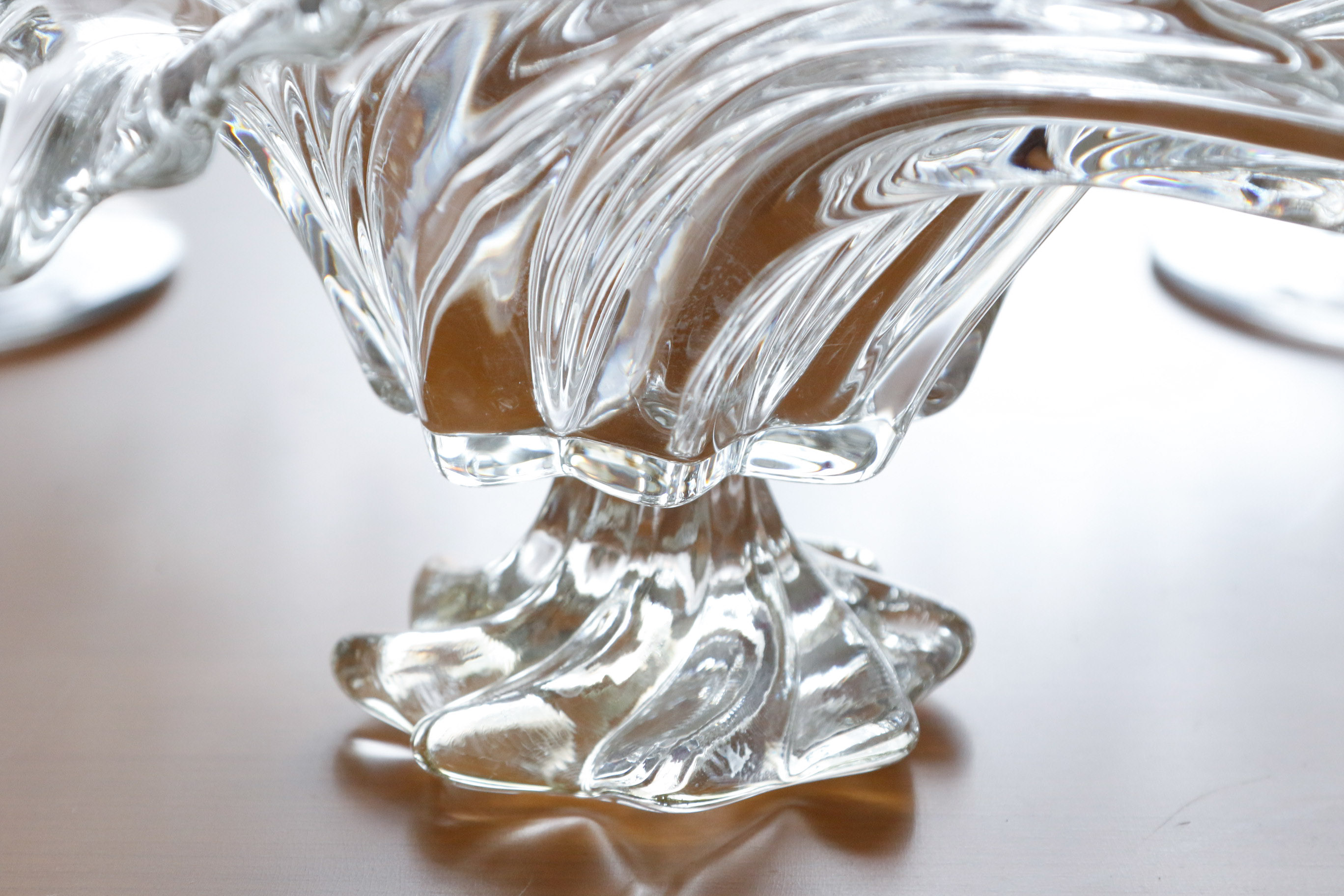 Mikasa Crystal Center Bowl with Fostoria Candelabra