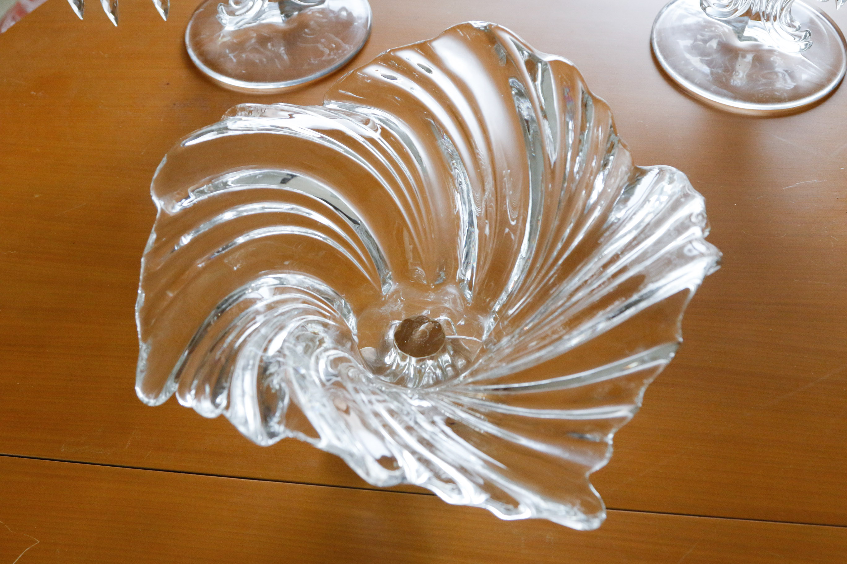 Mikasa Crystal Center Bowl with Fostoria Candelabra