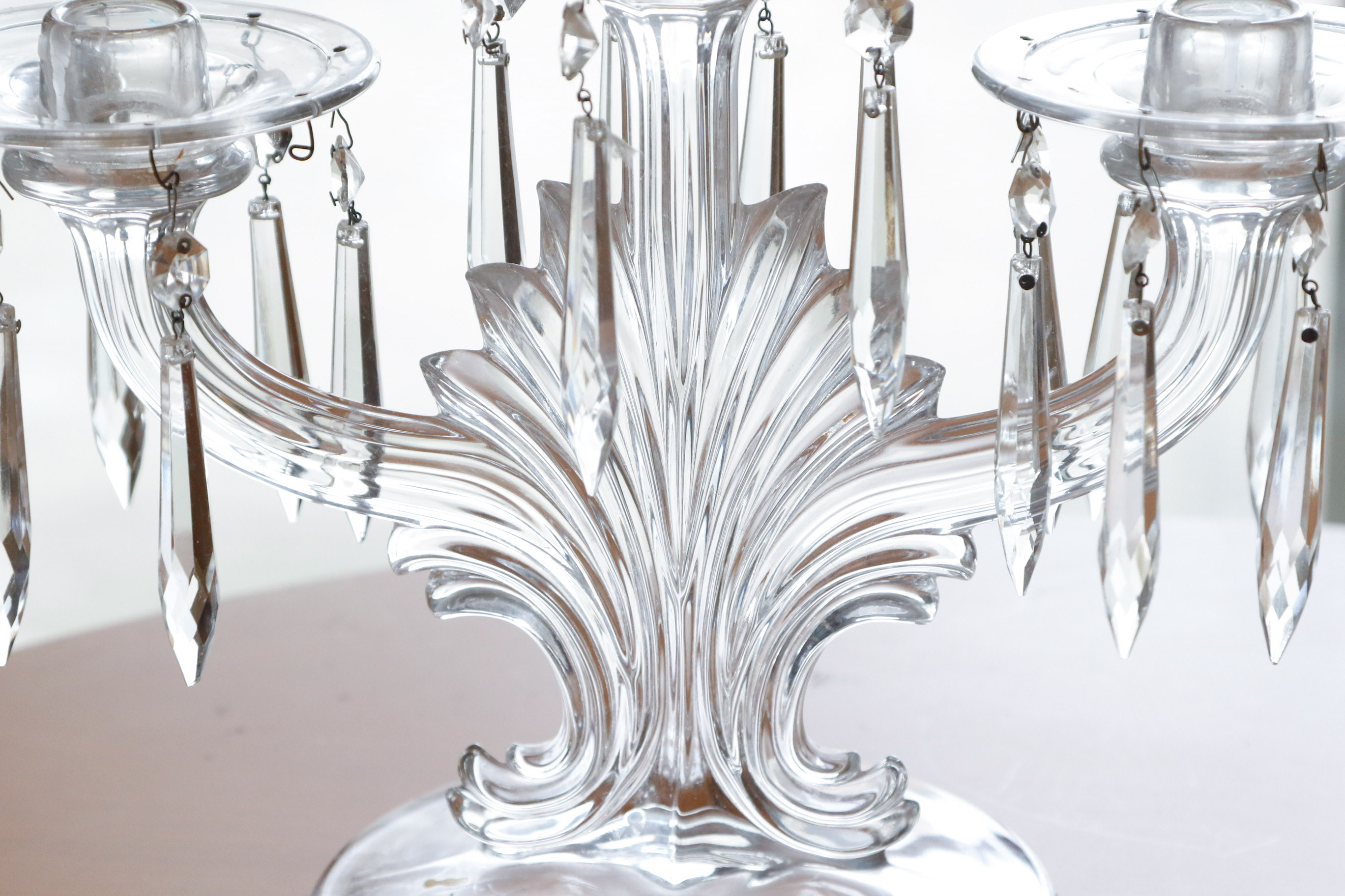 Mikasa Crystal Center Bowl with Fostoria Candelabra