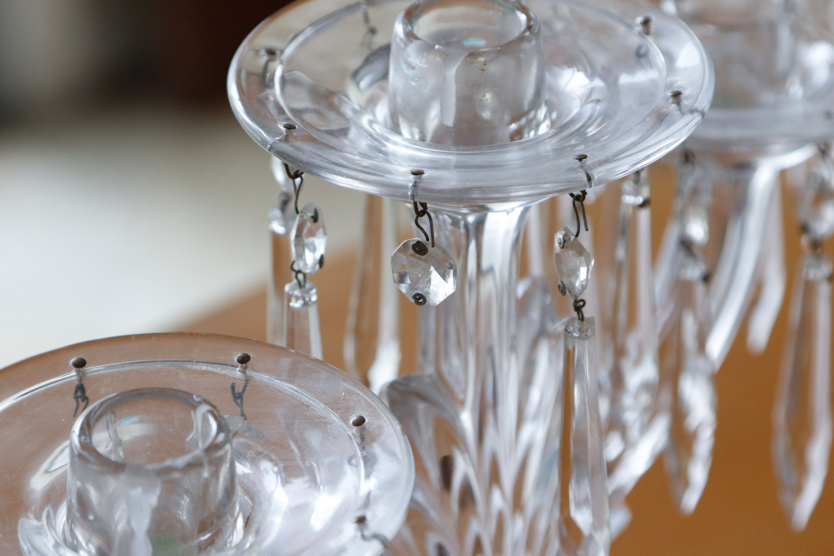 Mikasa Crystal Center Bowl with Fostoria Candelabra