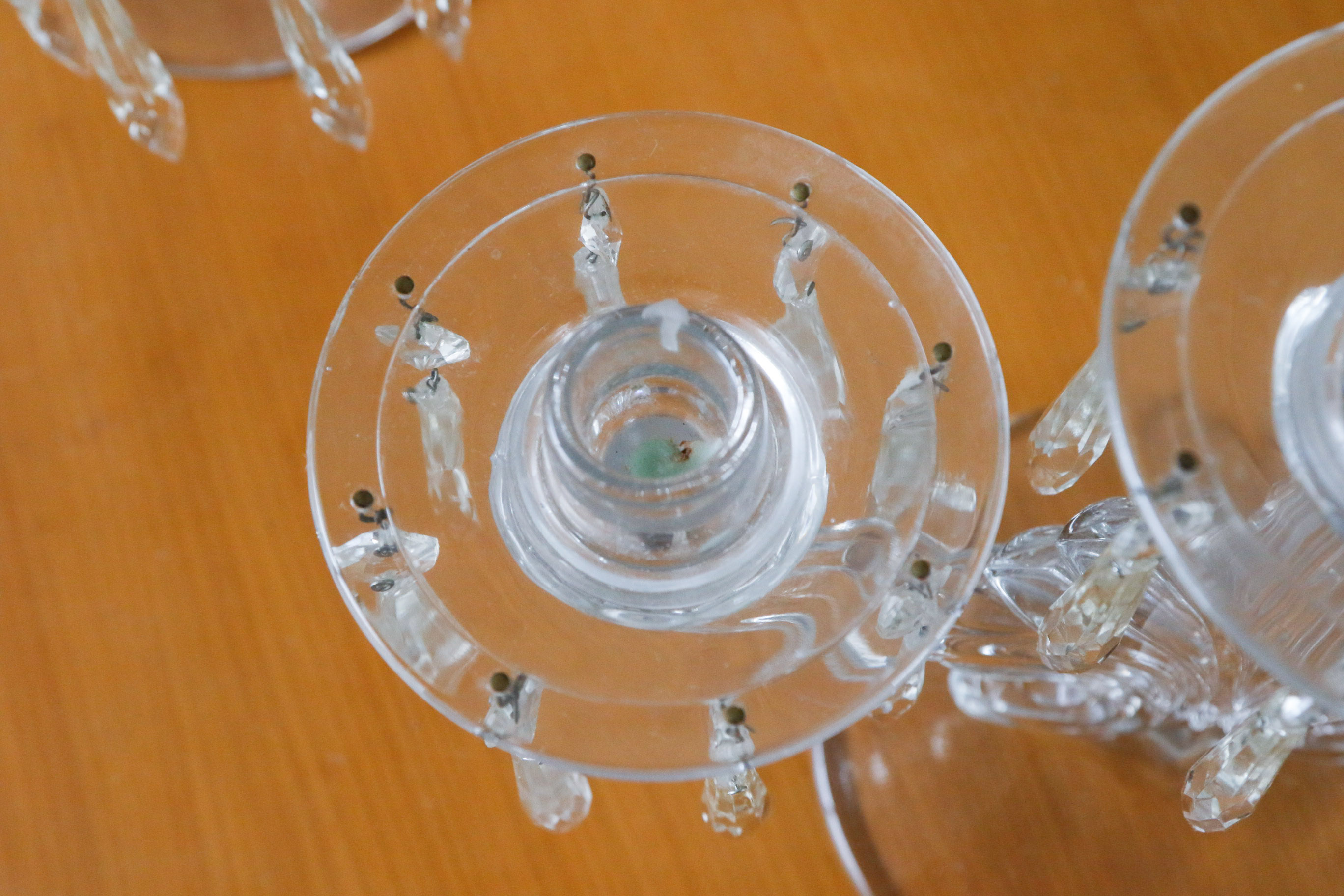 Mikasa Crystal Center Bowl with Fostoria Candelabra