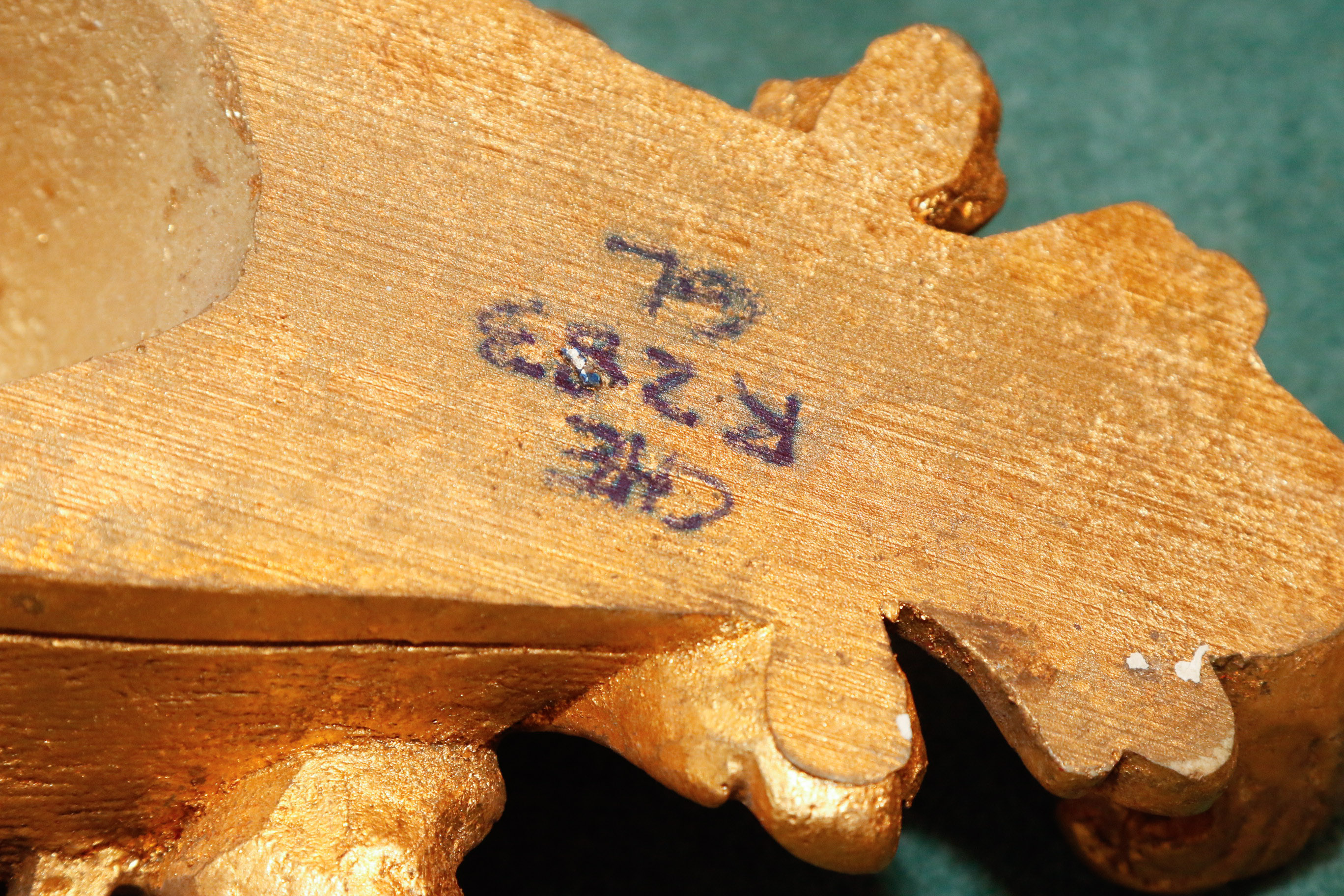 Pair of Gold Tone Wall Shelves