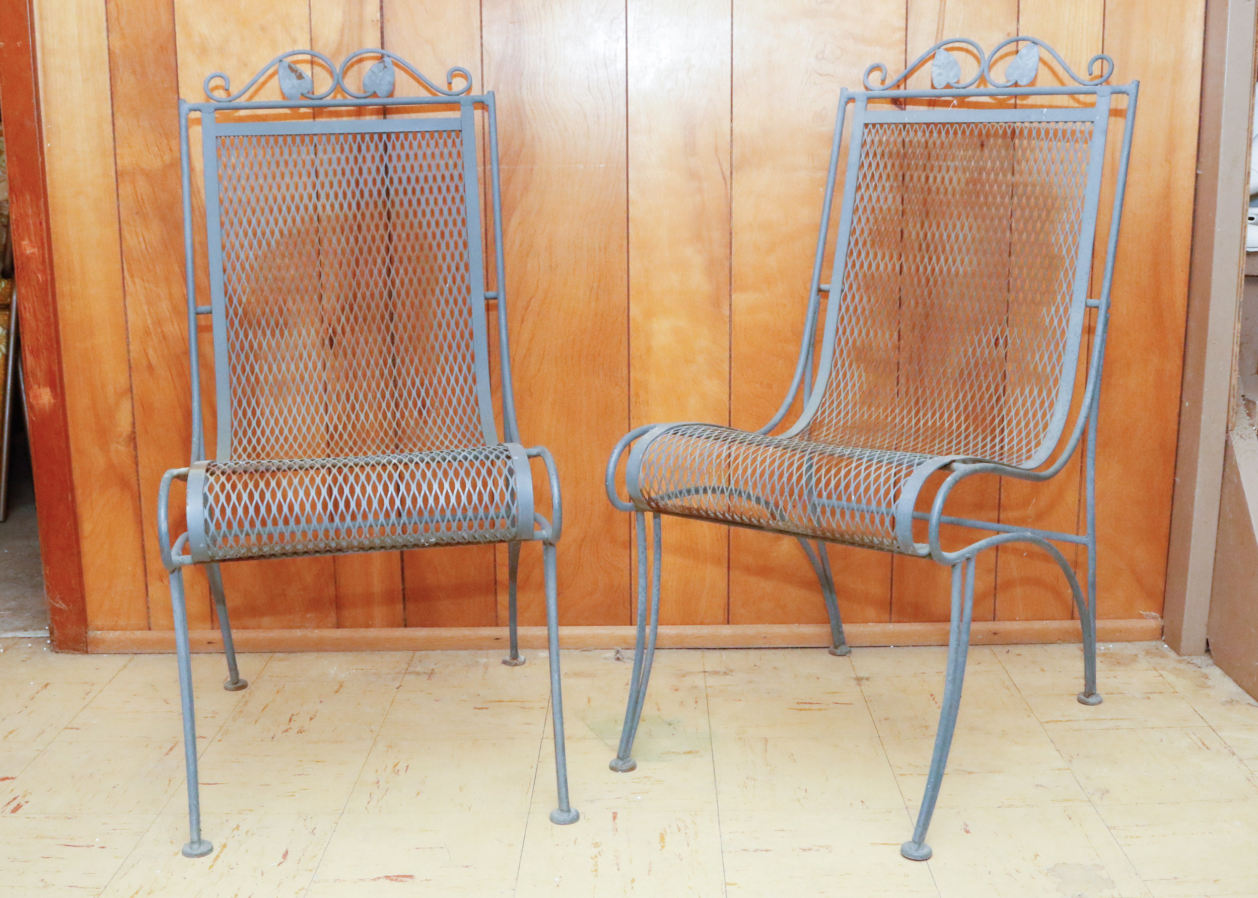 Pair of Wrought Iron Patio Chairs