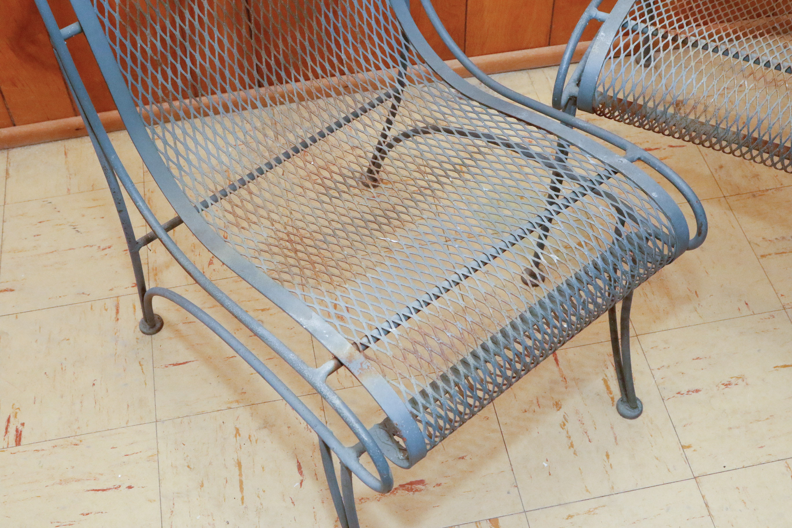 Pair of Wrought Iron Patio Chairs