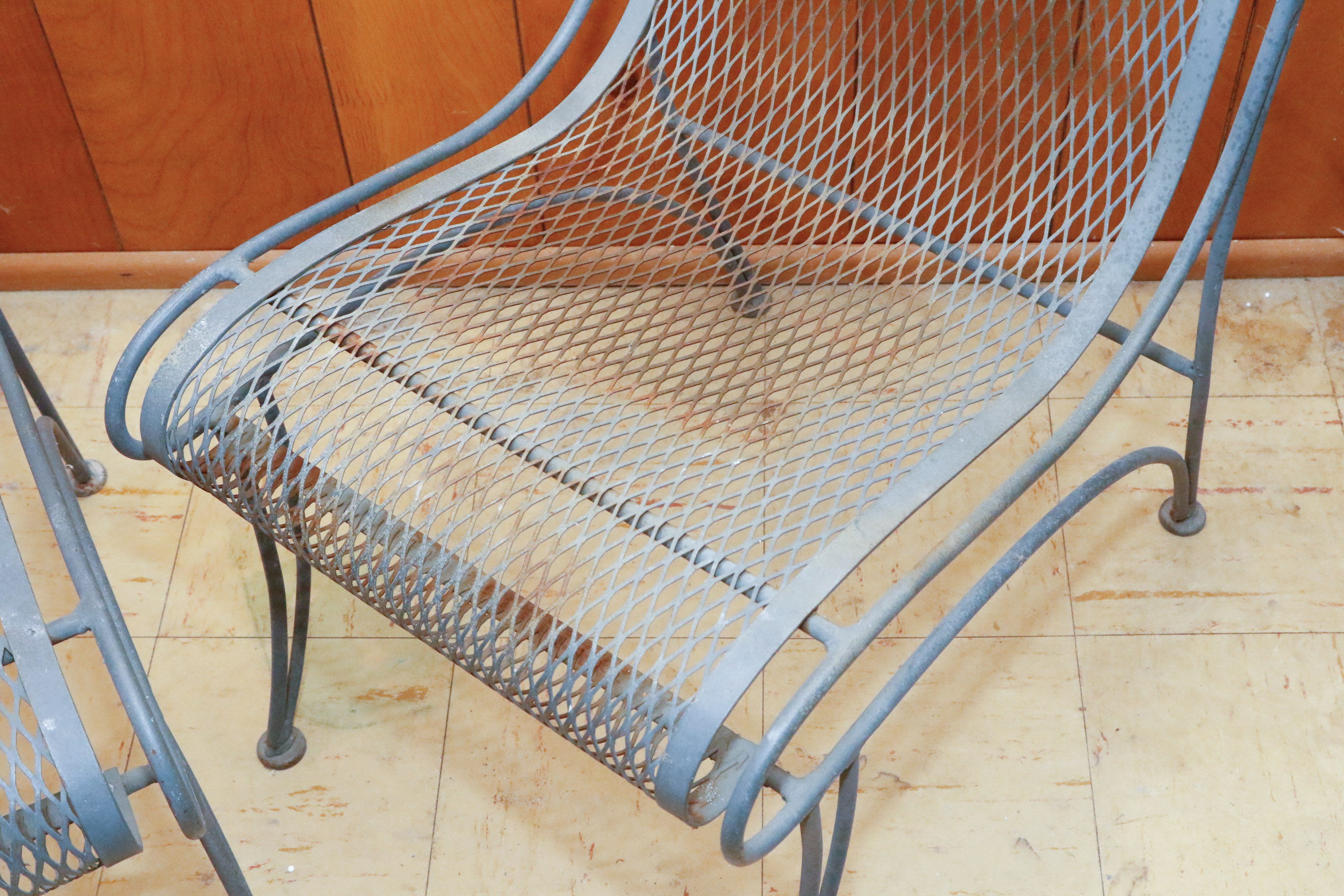 Pair of Wrought Iron Patio Chairs