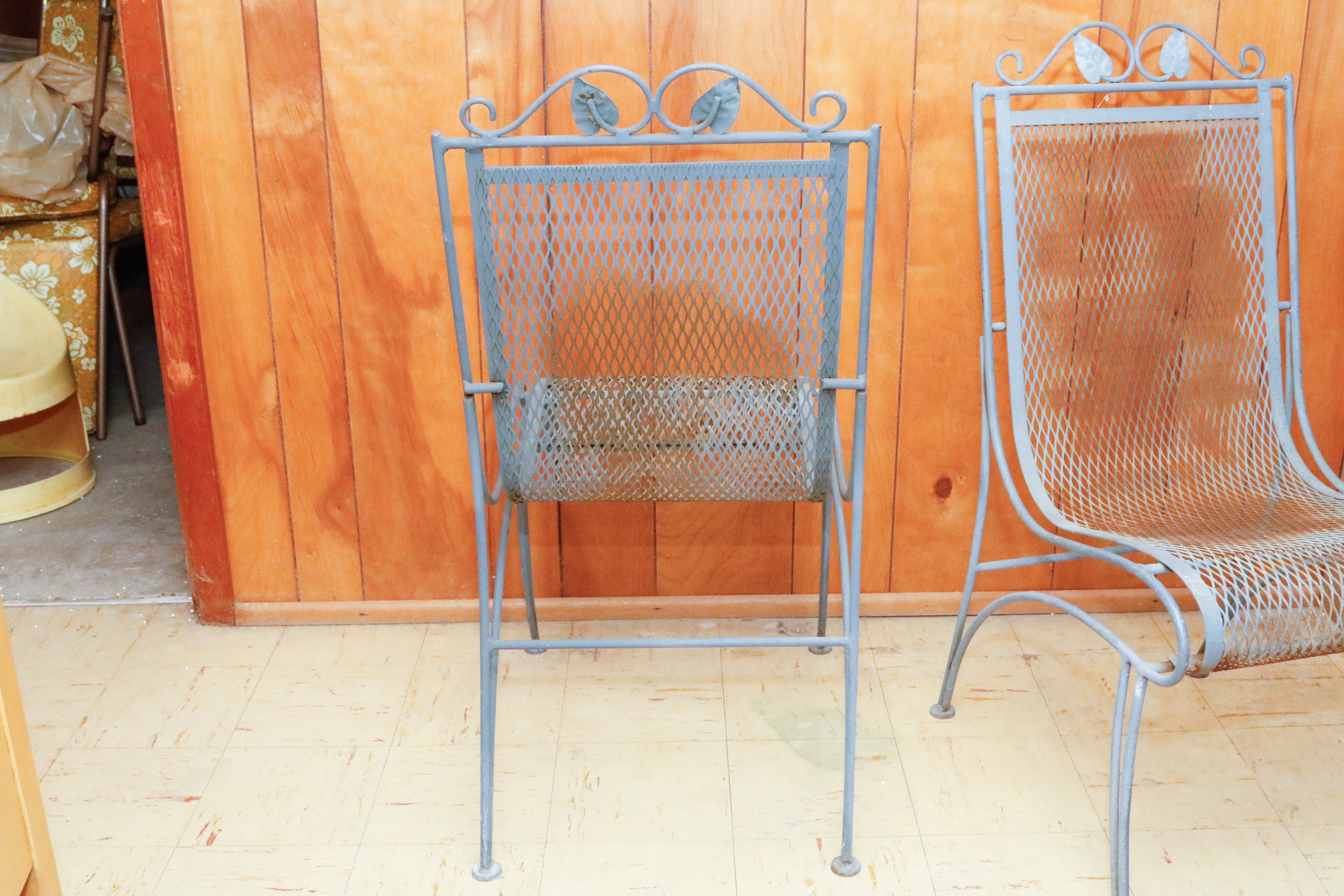 Pair of Wrought Iron Patio Chairs