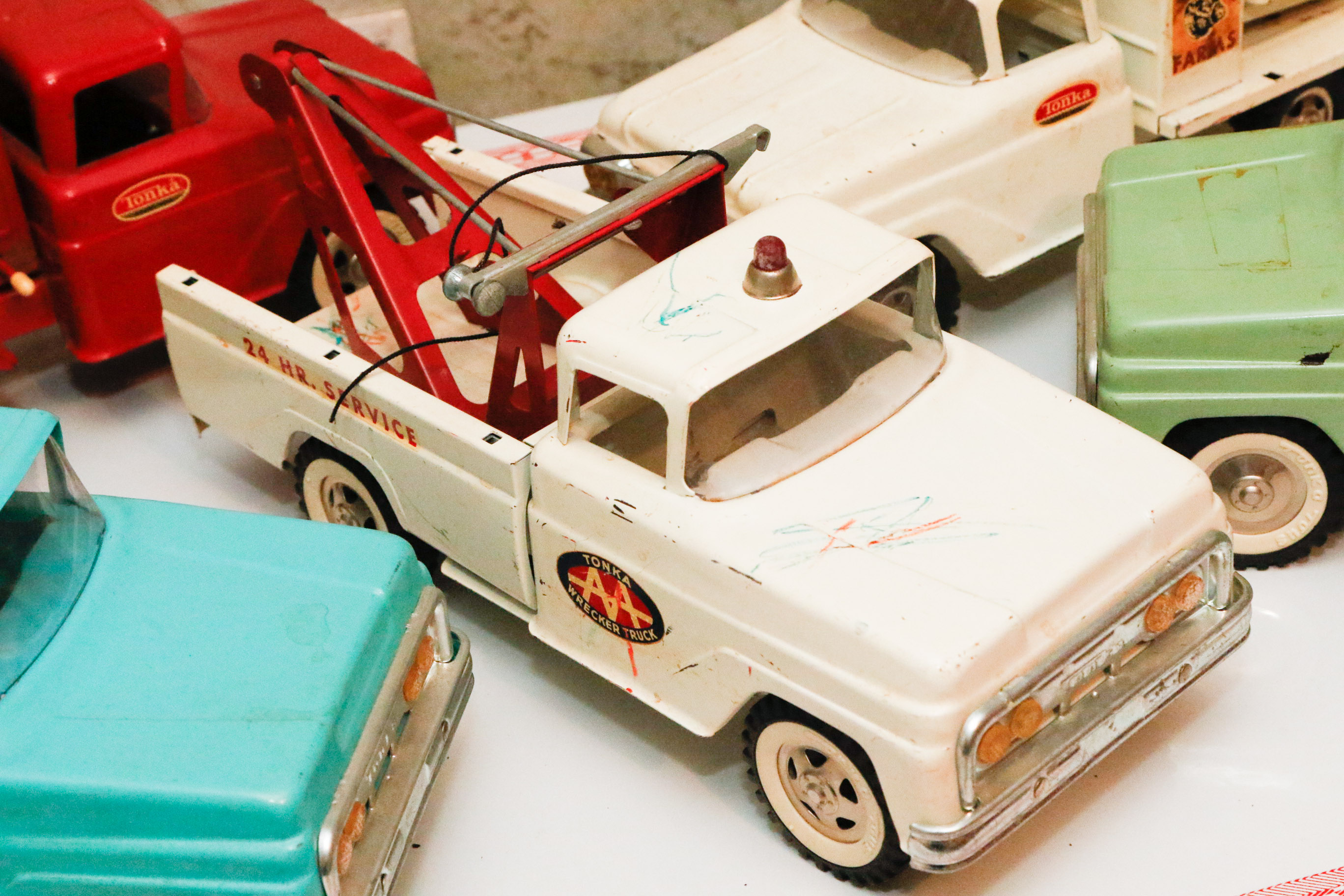 Tonka Toys Steel Farm and Maintenance Trucks