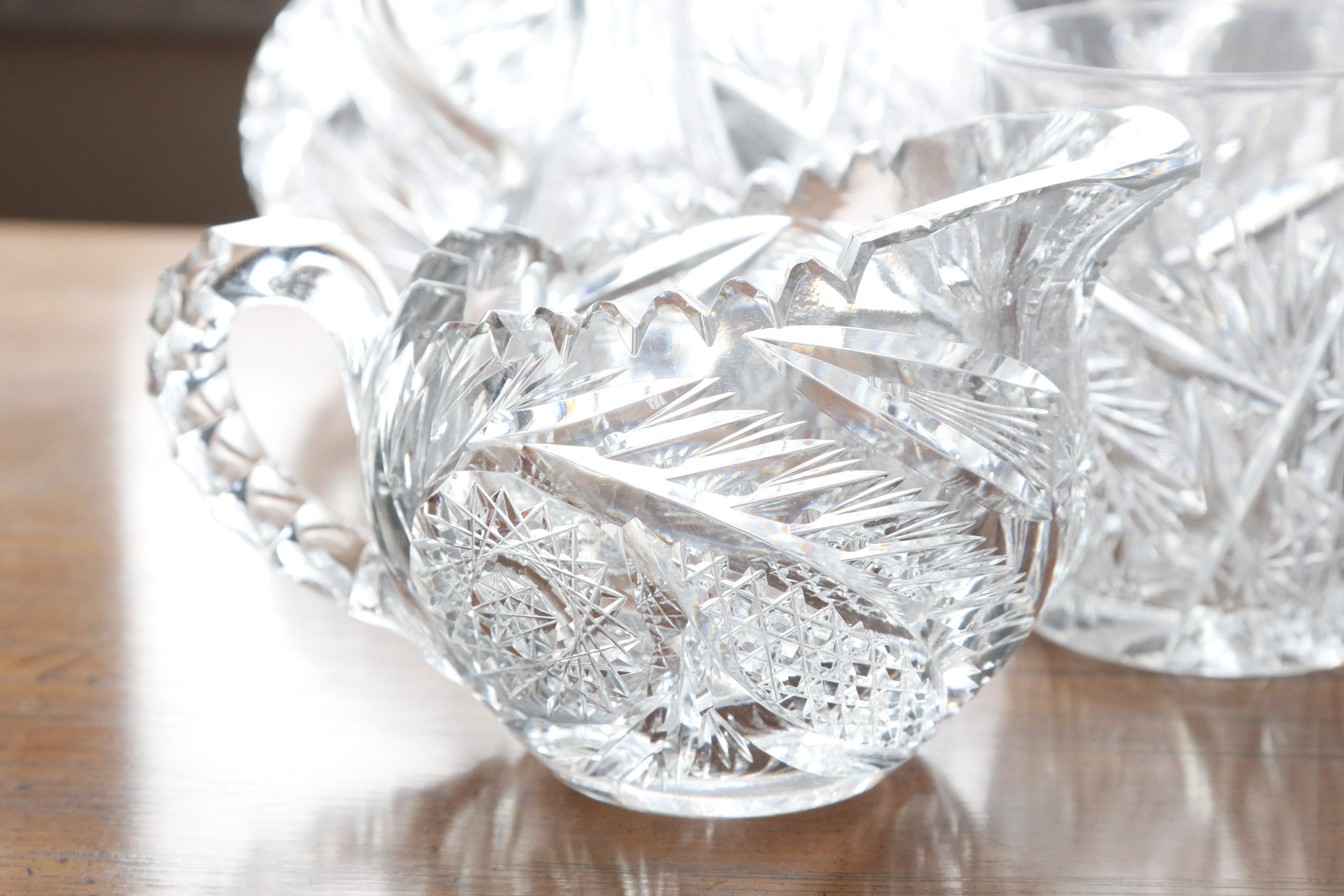 Collection of Pinwheel Crystal Tableware