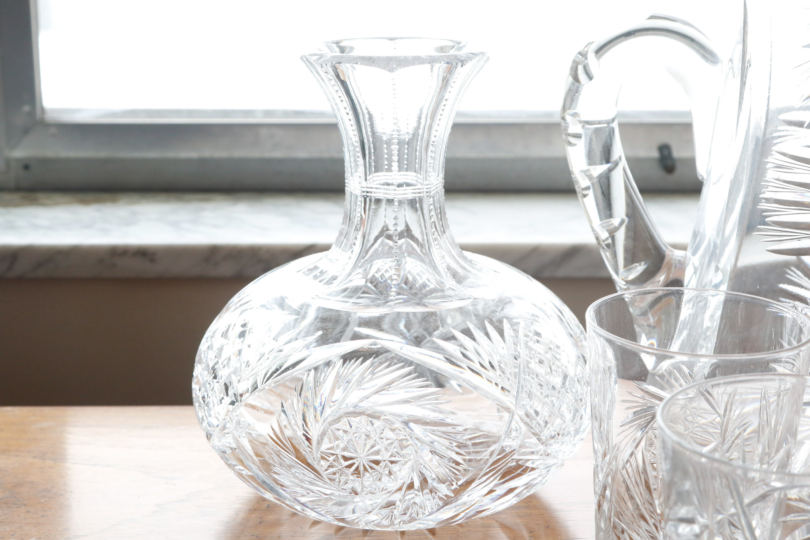 Collection of Pinwheel Crystal Tableware