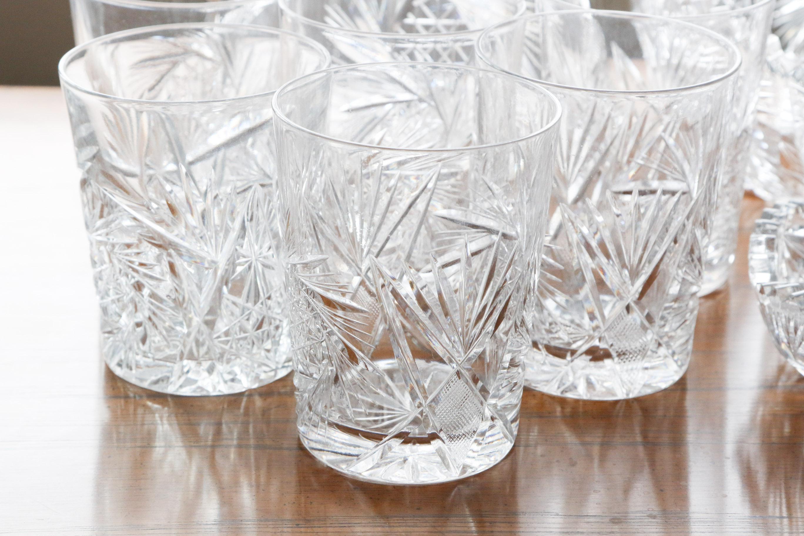 Collection of Pinwheel Crystal Tableware