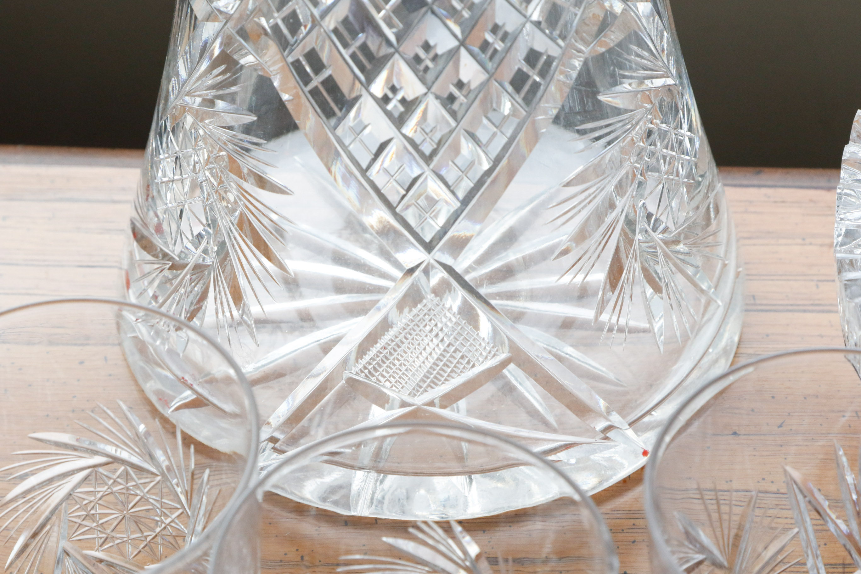 Collection of Pinwheel Crystal Tableware
