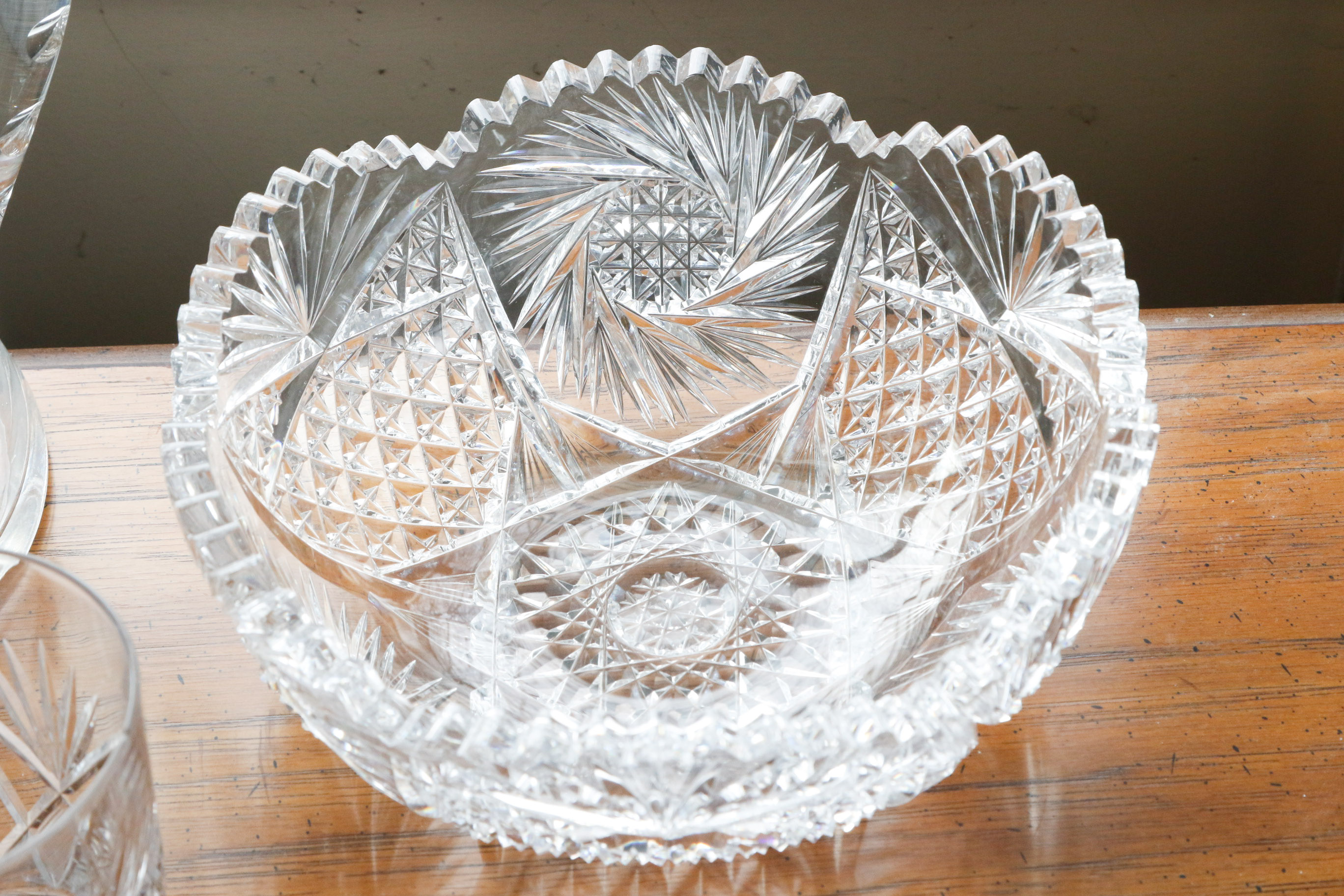 Collection of Pinwheel Crystal Tableware