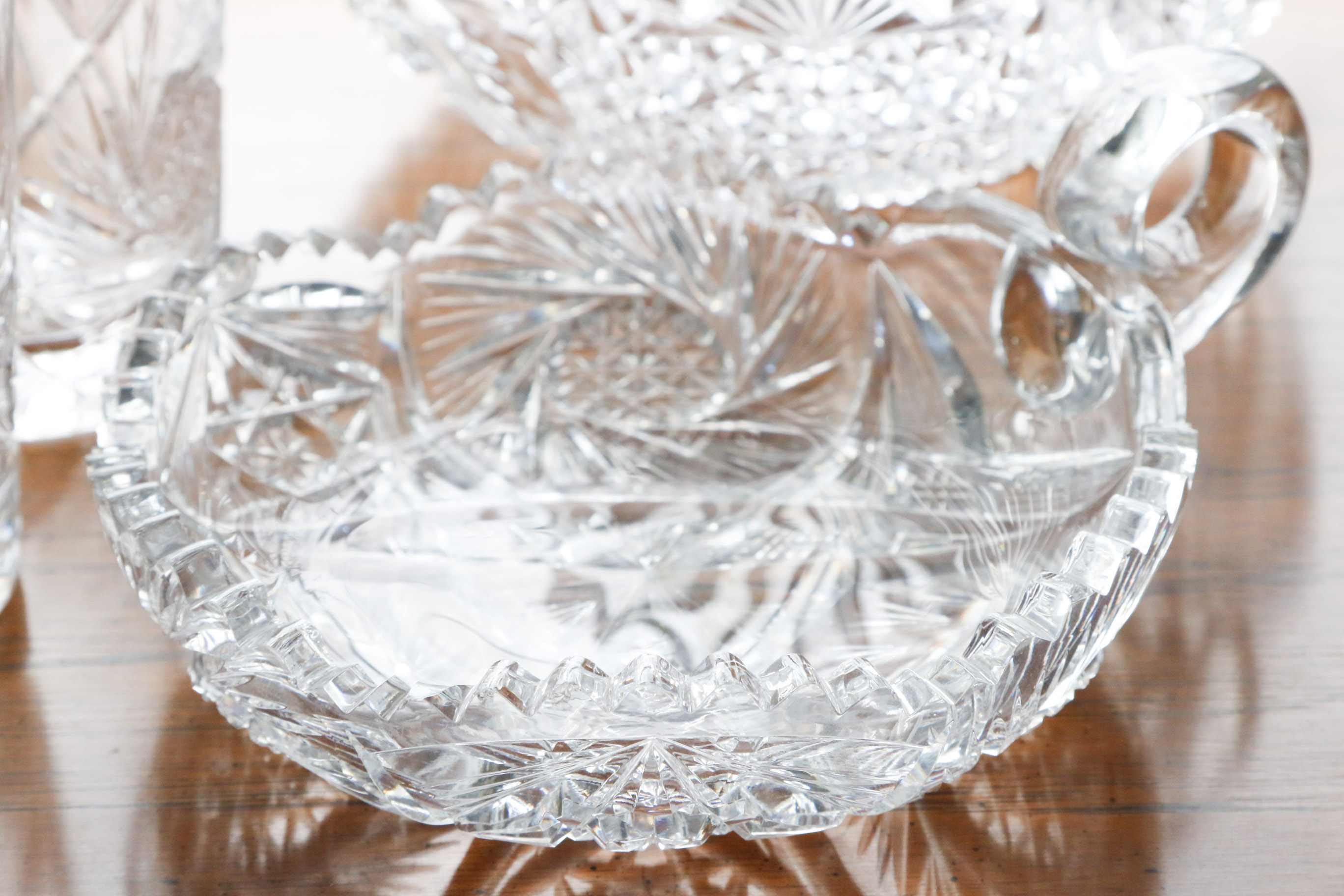 Collection of Pinwheel Crystal Tableware