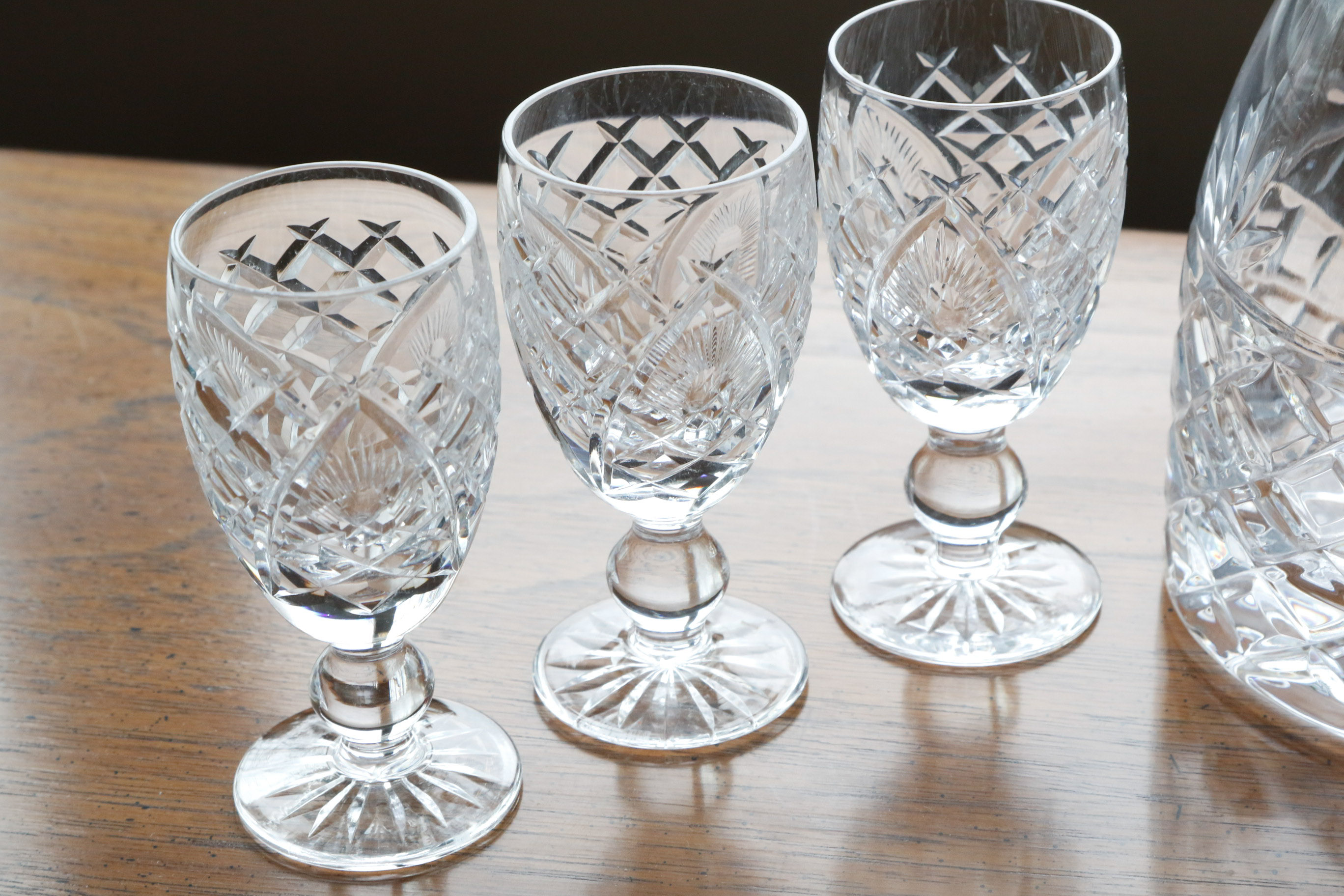 Waterford Crystal Sherry Glasses with Decanter