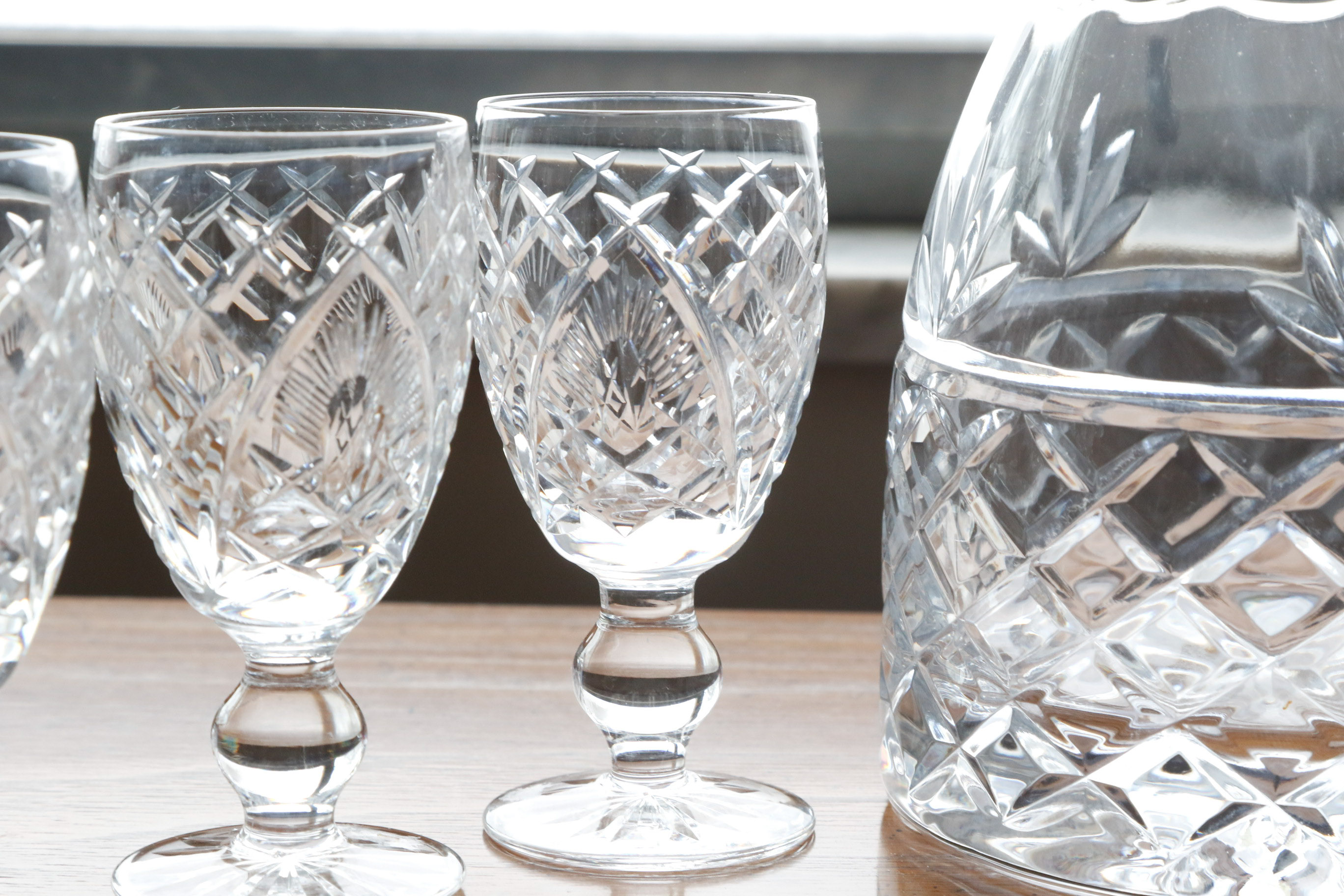 Waterford Crystal Sherry Glasses with Decanter