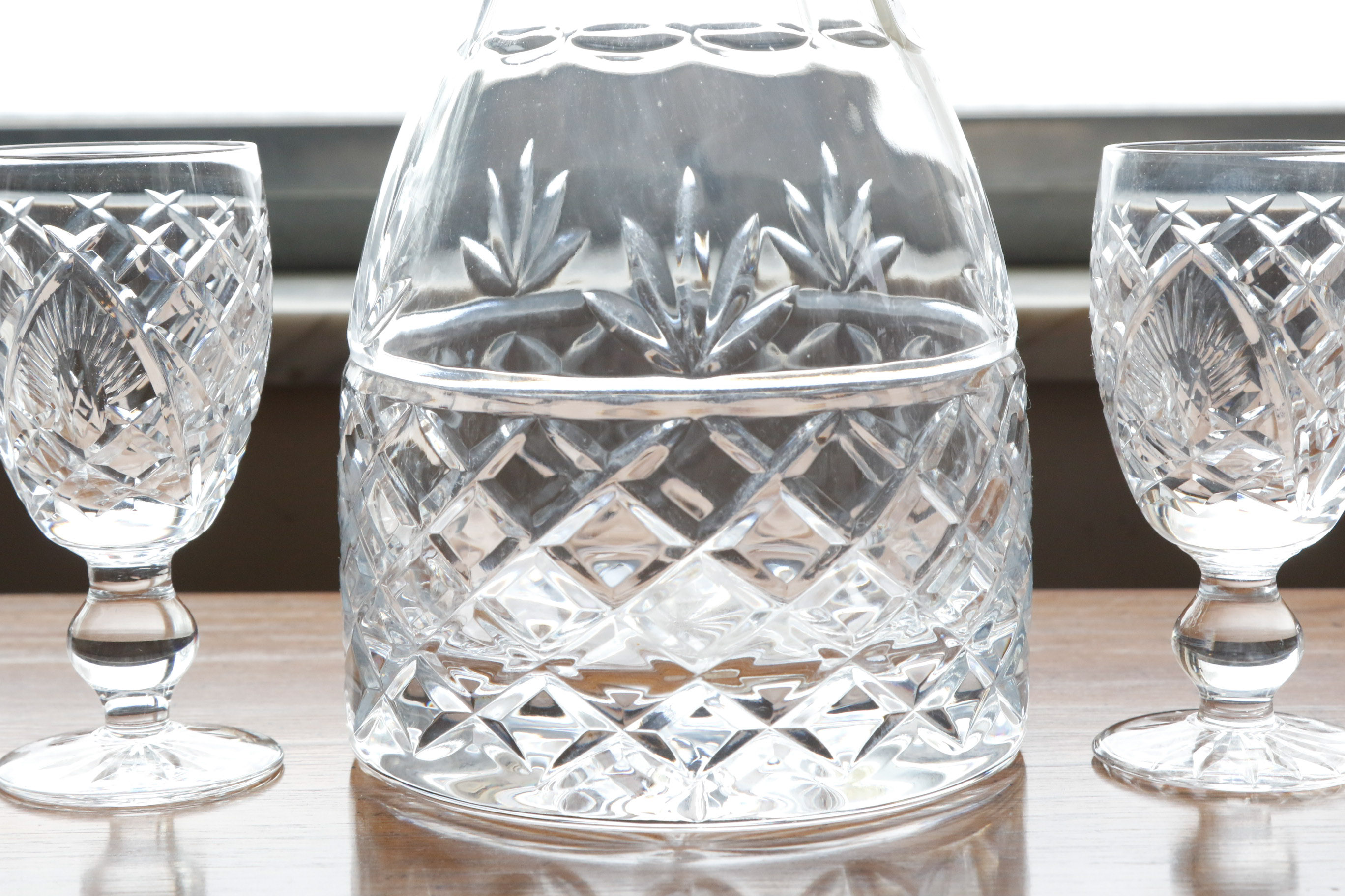 Waterford Crystal Sherry Glasses with Decanter