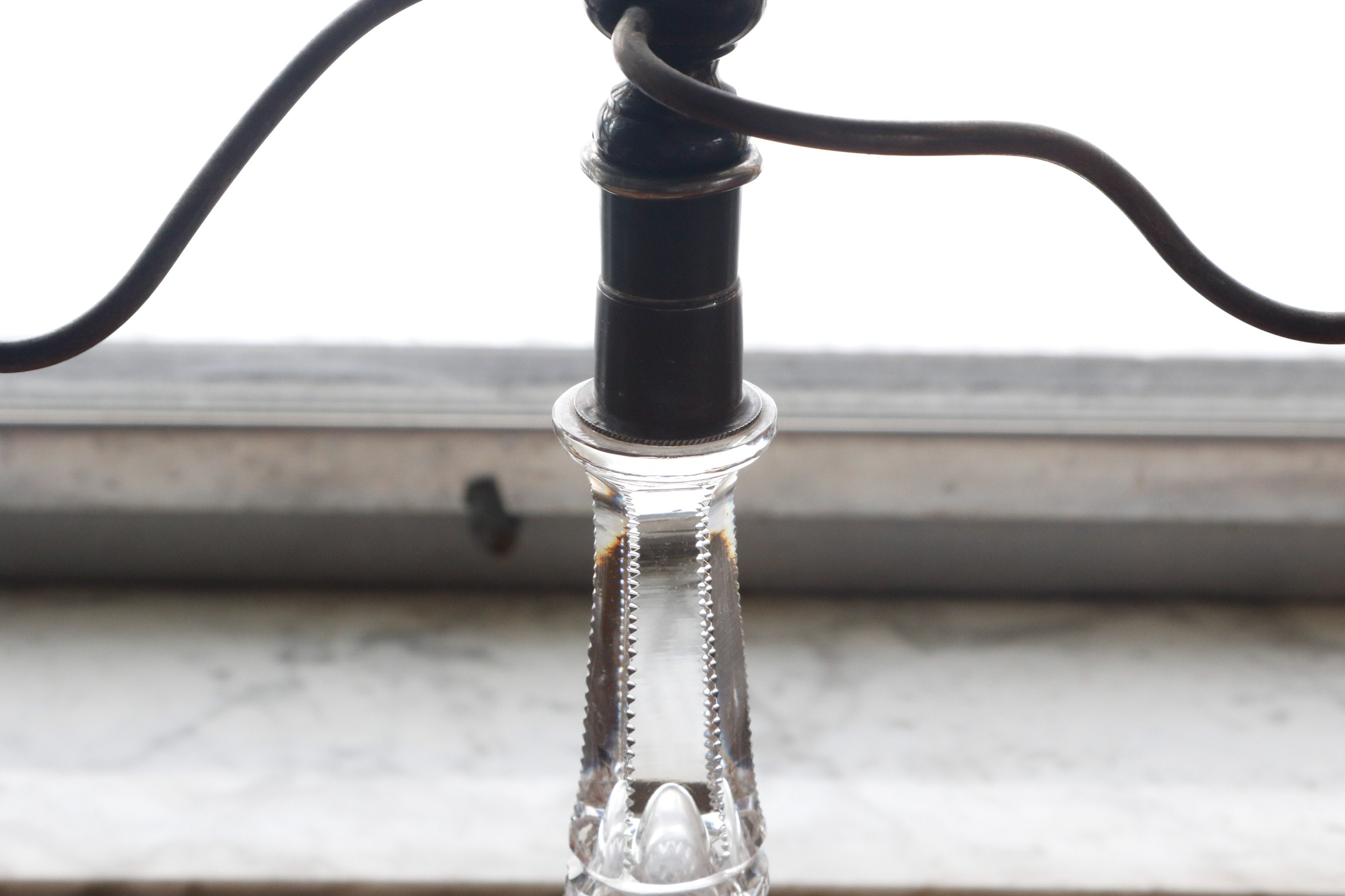 Floral Etched Cut Crystal Tableware