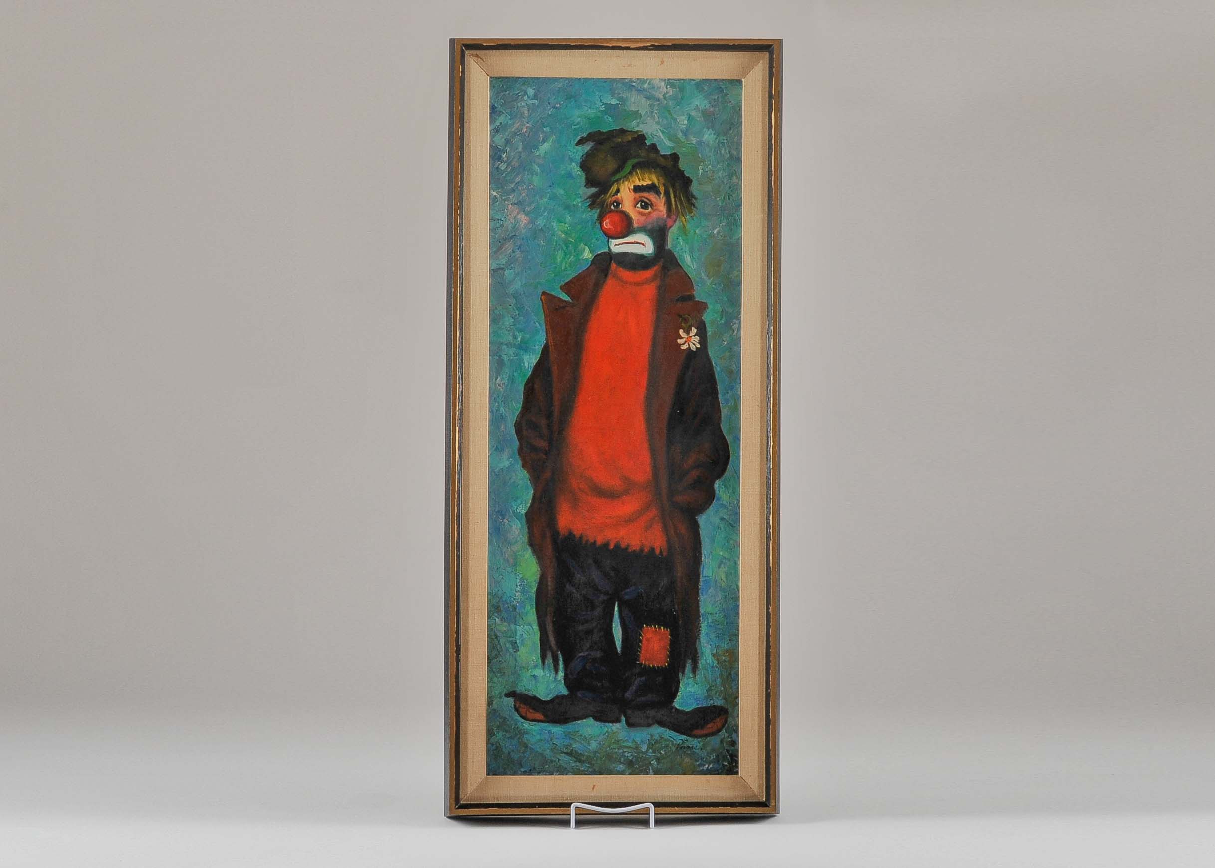 Sad Clown Oil on Canvas Painting