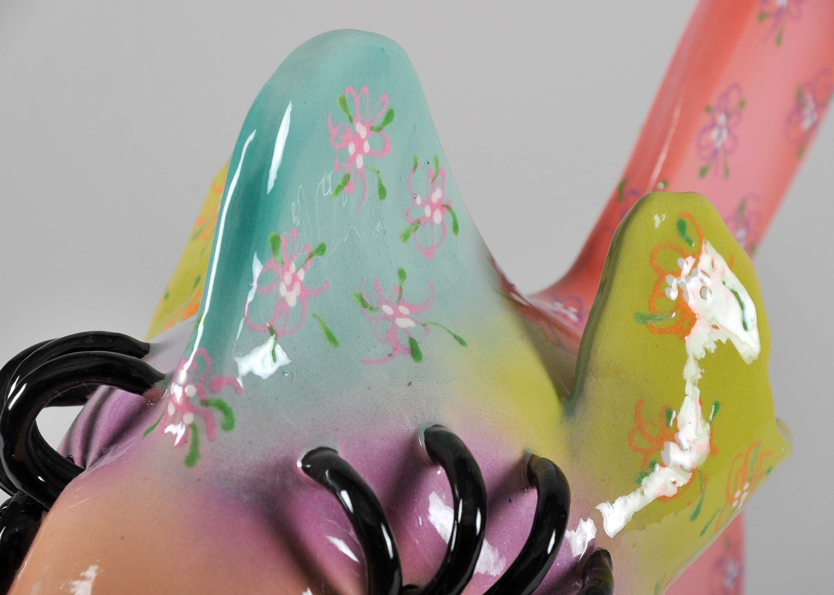 Surreal Ceramic Sculpture of Fish