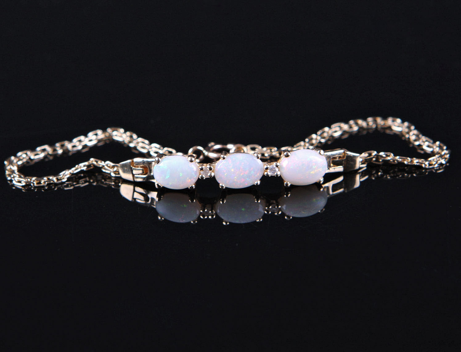 10K Yellow Gold and Opal Bracelet
