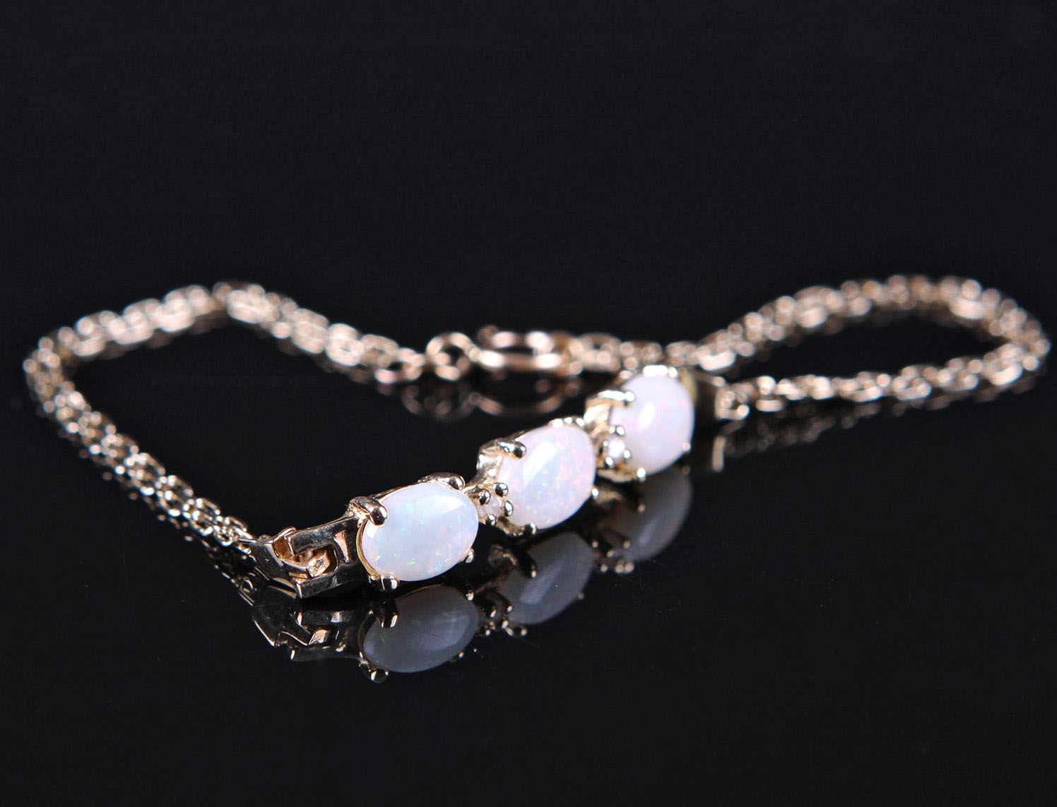 10K Yellow Gold and Opal Bracelet