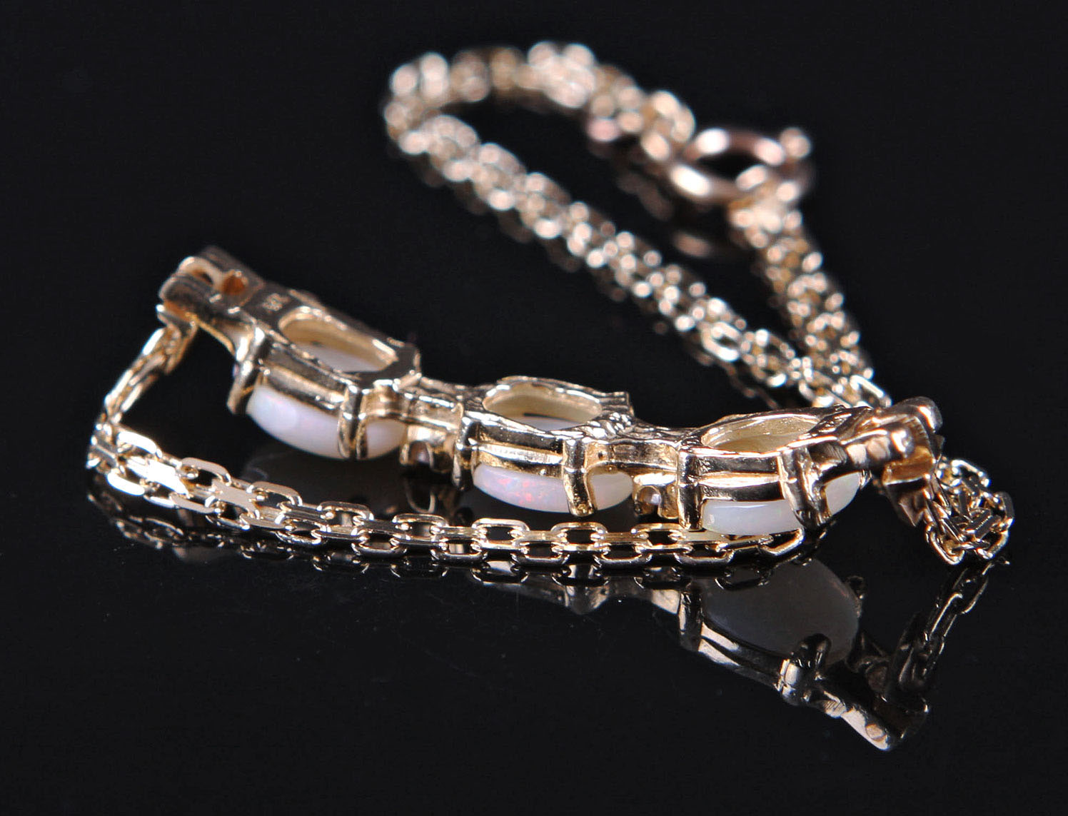 10K Yellow Gold and Opal Bracelet