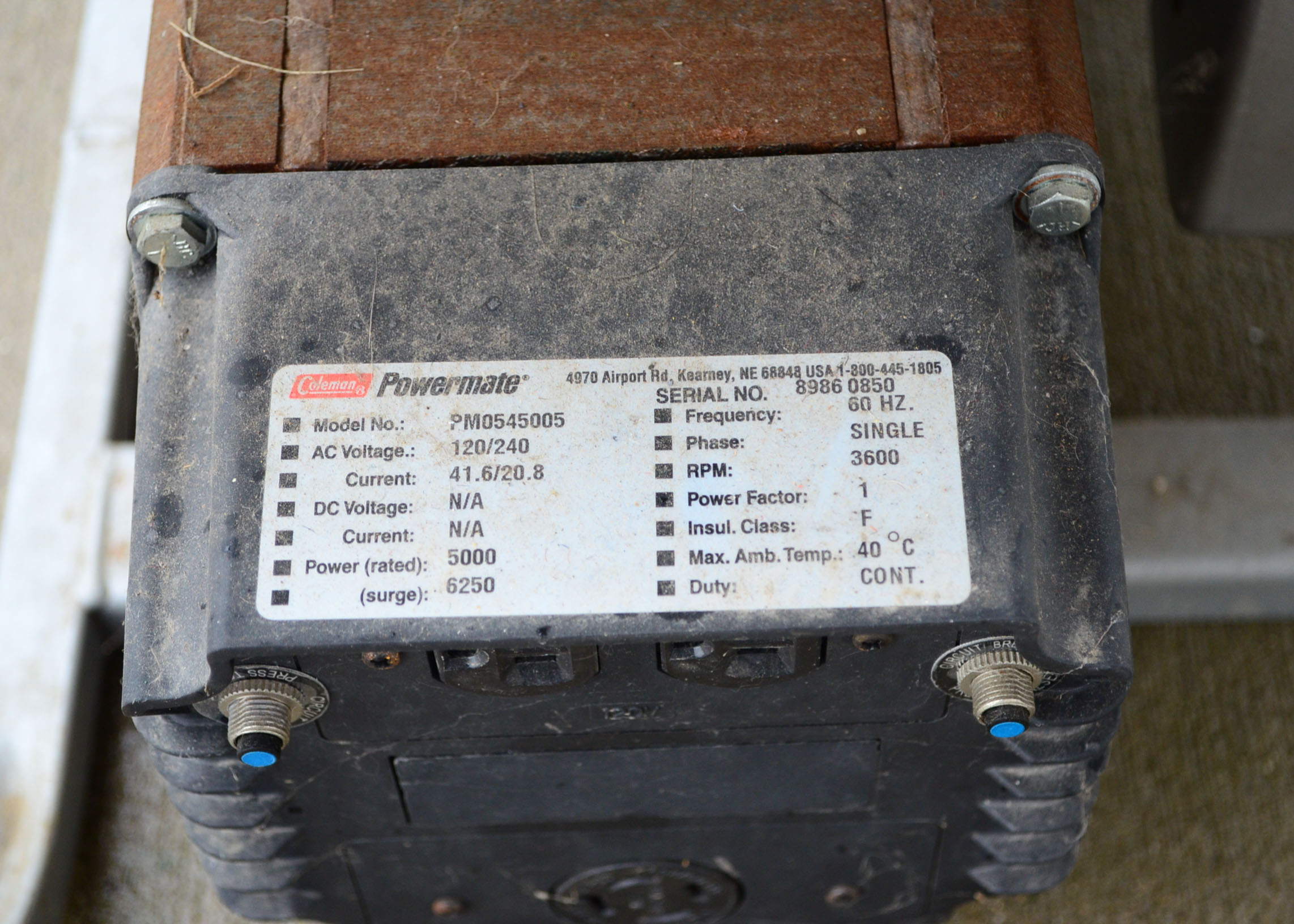 Coleman Powermate 6250 Generator