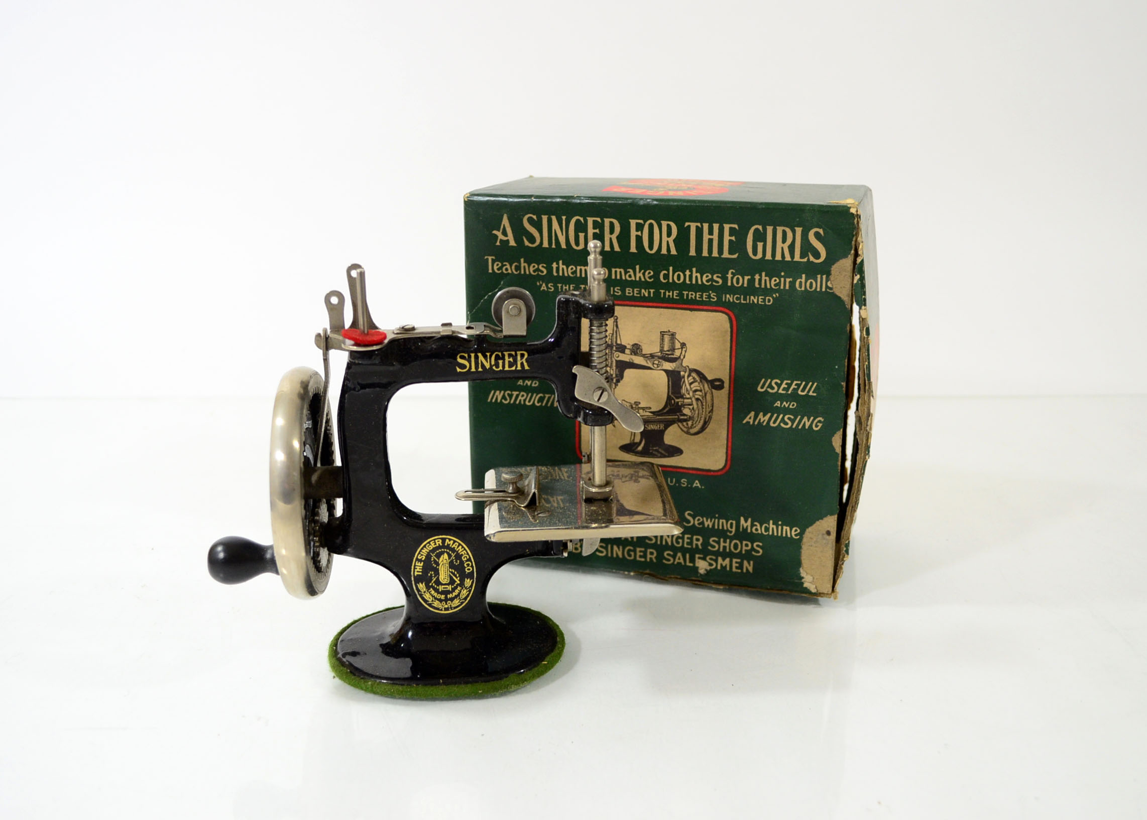 Vintage "Singer Sewing Machine For Girls" With Original Box