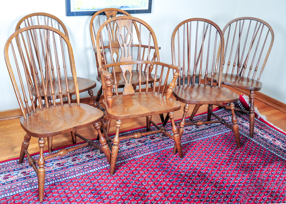 Pennsylvania House Oak Windsor Dining Chairs