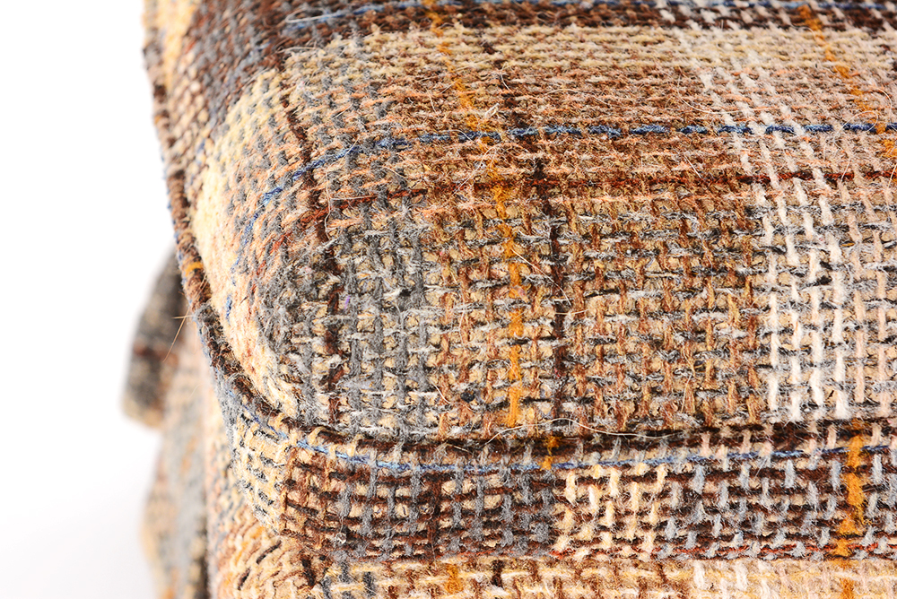 Vintage Plaid Ottoman