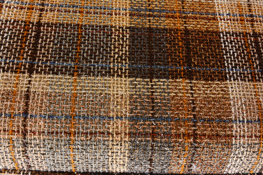 Vintage Plaid Ottoman