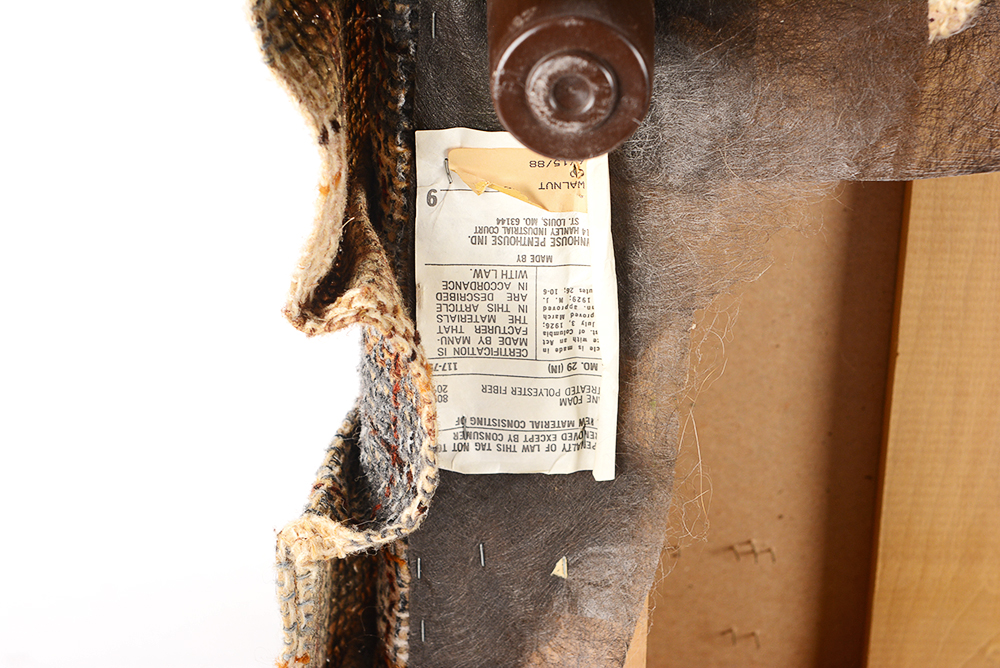 Vintage Plaid Ottoman