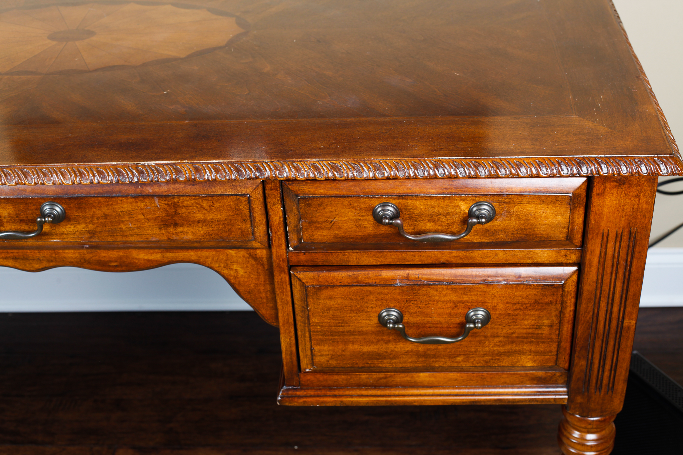 Large Contemporary Walnut Secretary Desk
