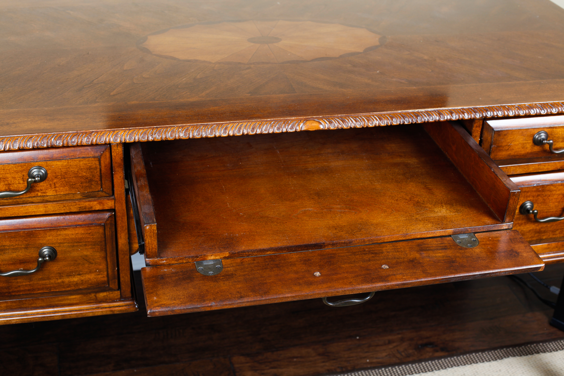 Large Contemporary Walnut Secretary Desk