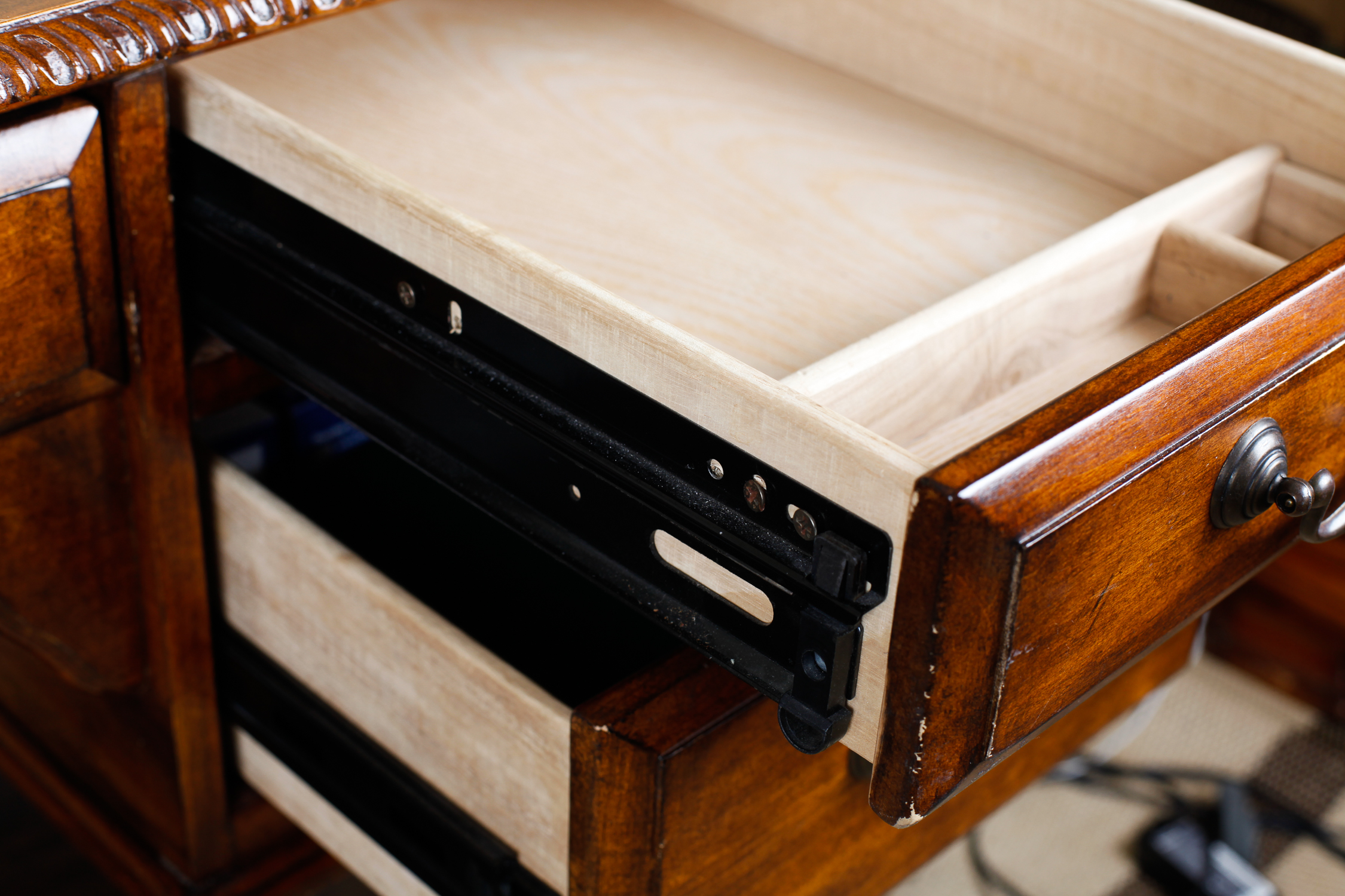 Large Contemporary Walnut Secretary Desk