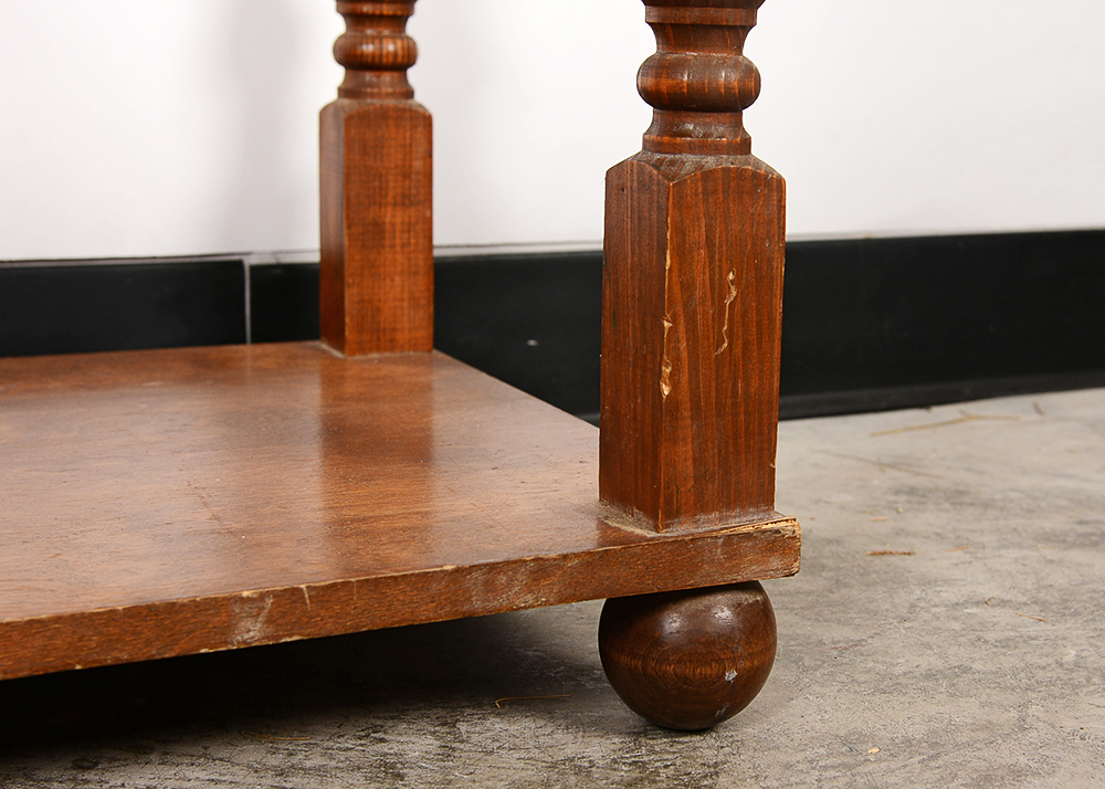 Solid Wood Two Tier Shelf